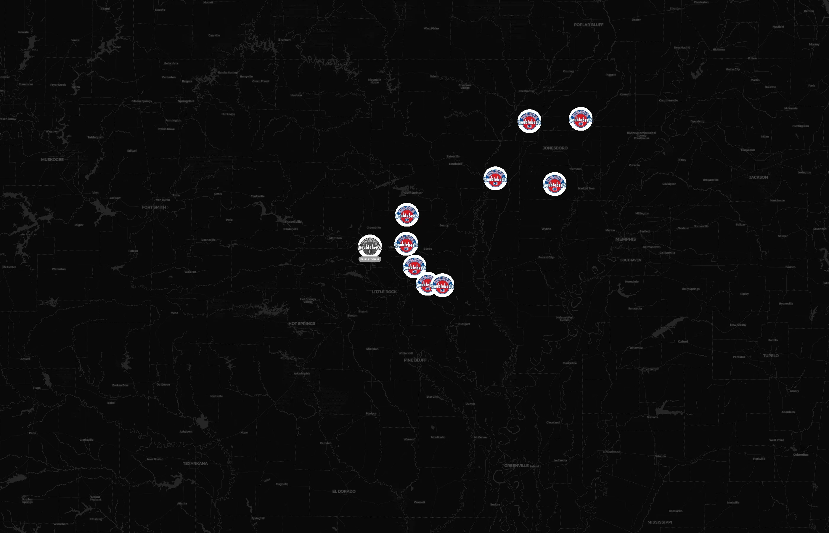 Doublebee's city distribution