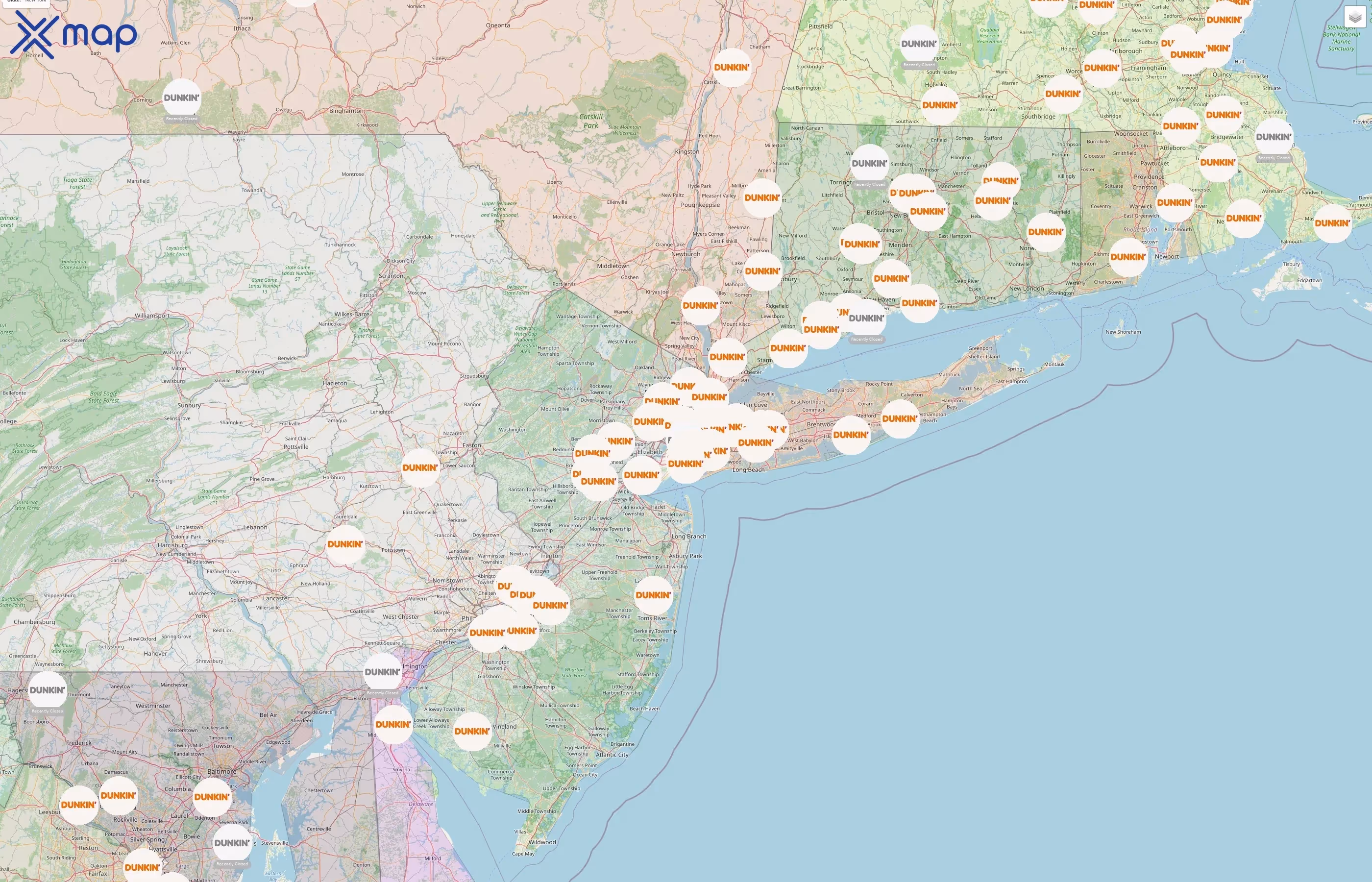 Dunkin' street hotspots