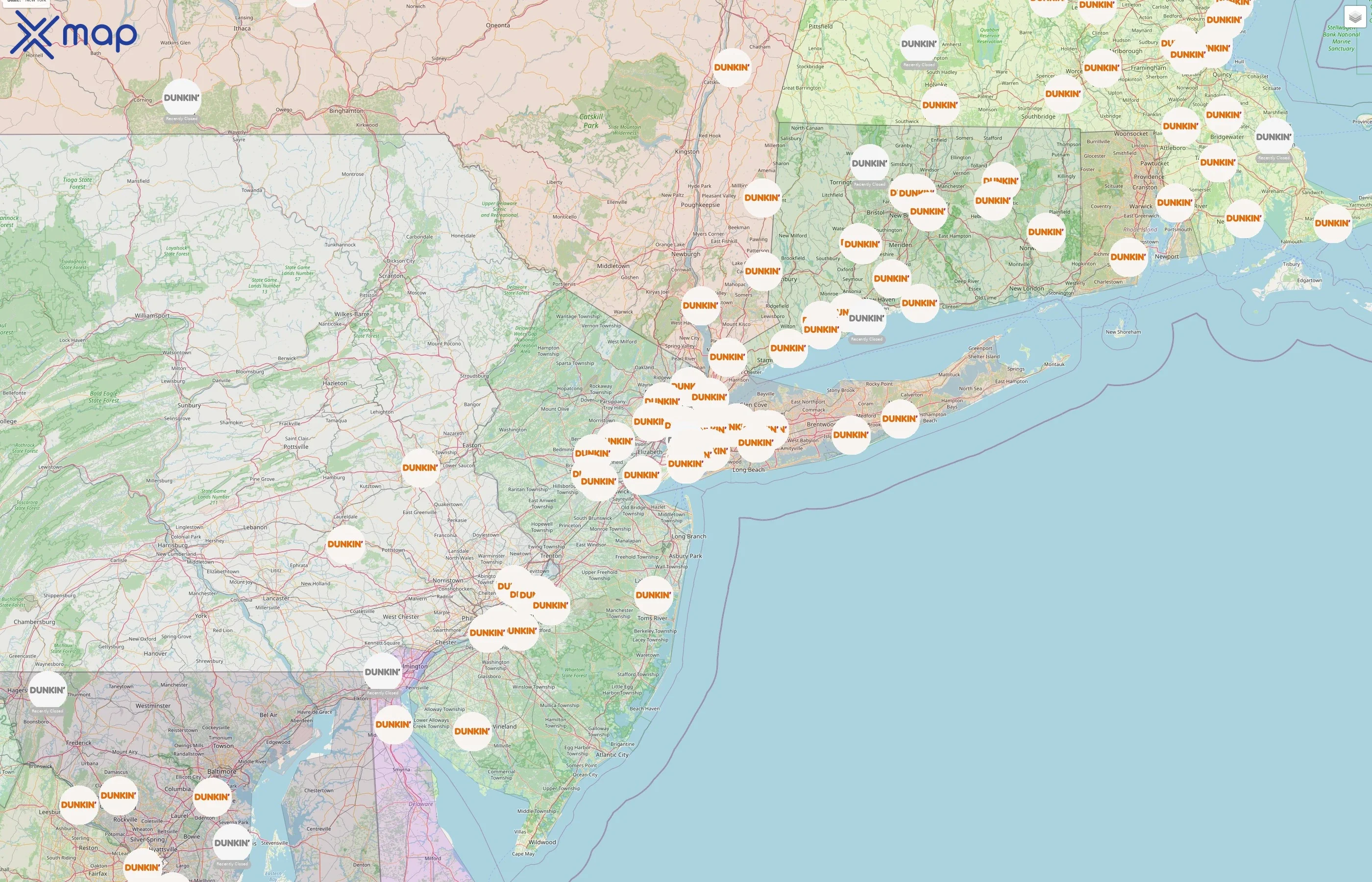 Dunkin' street hotspots