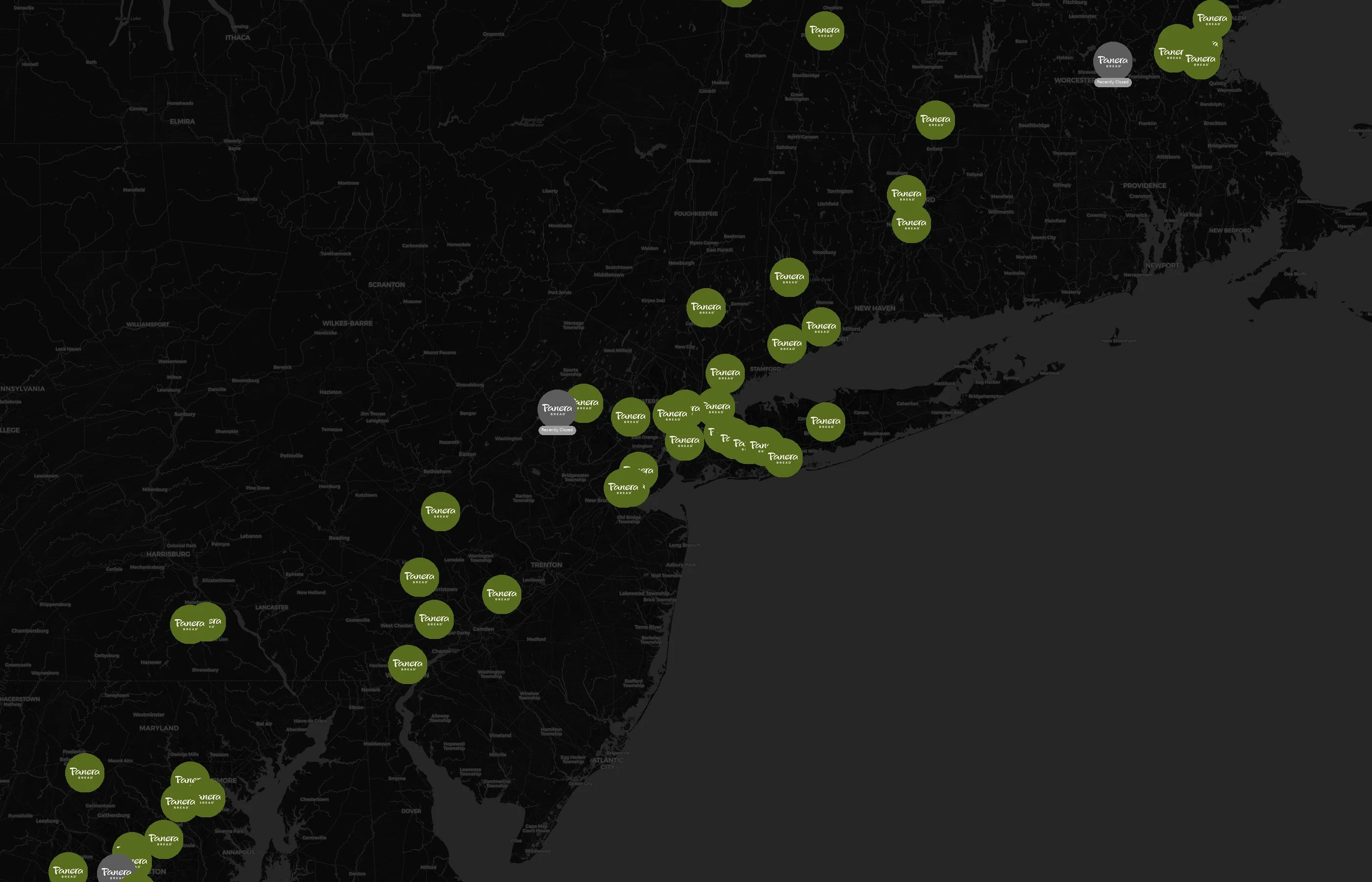 Panera Bread city distribution