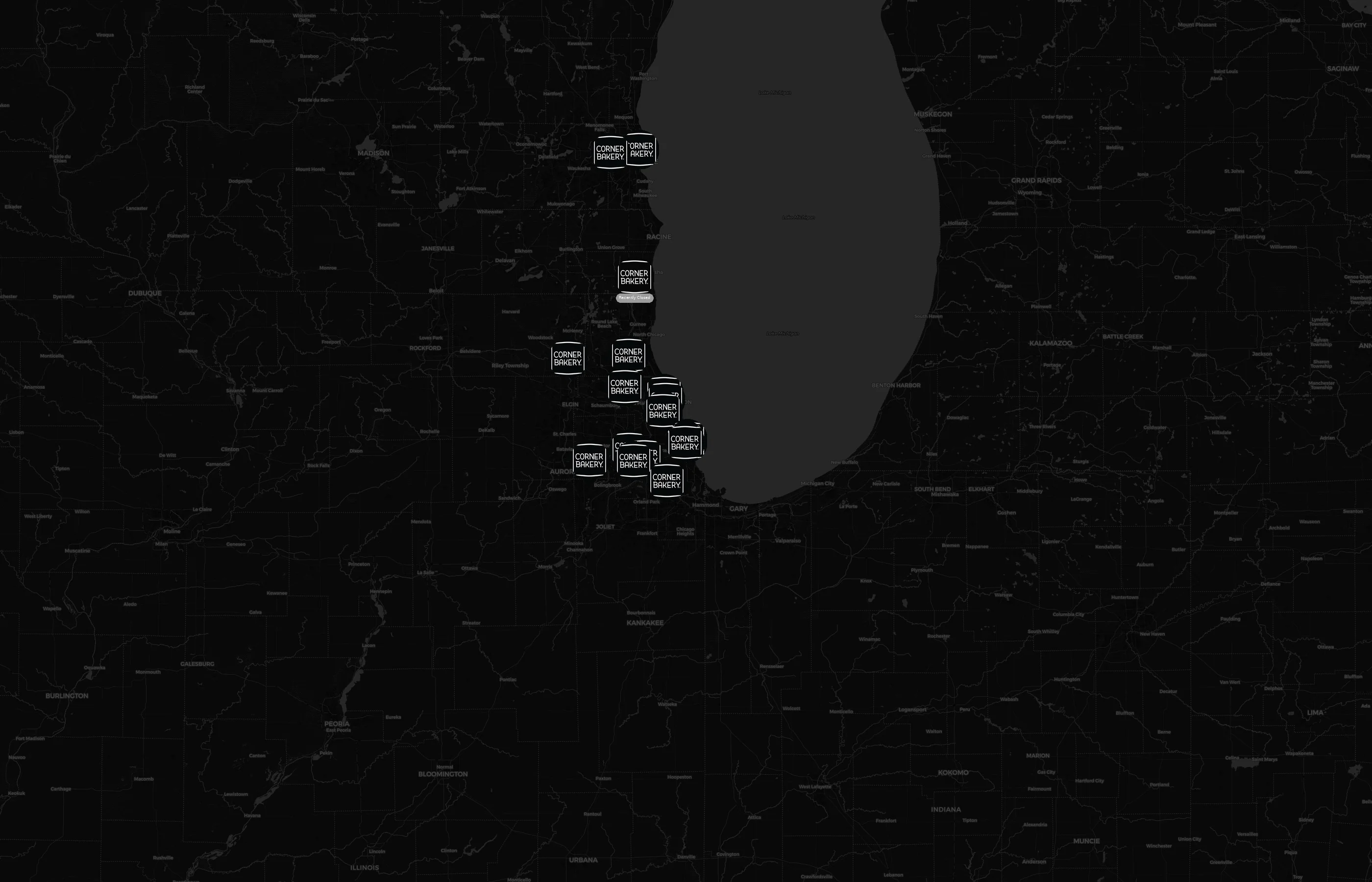 Corner Bakery Cafe city distribution