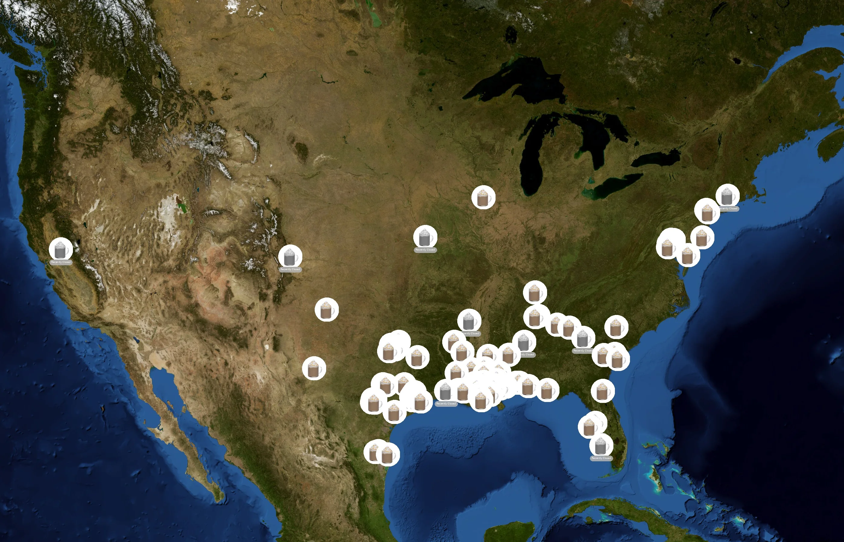 PJ's Coffee state distribution