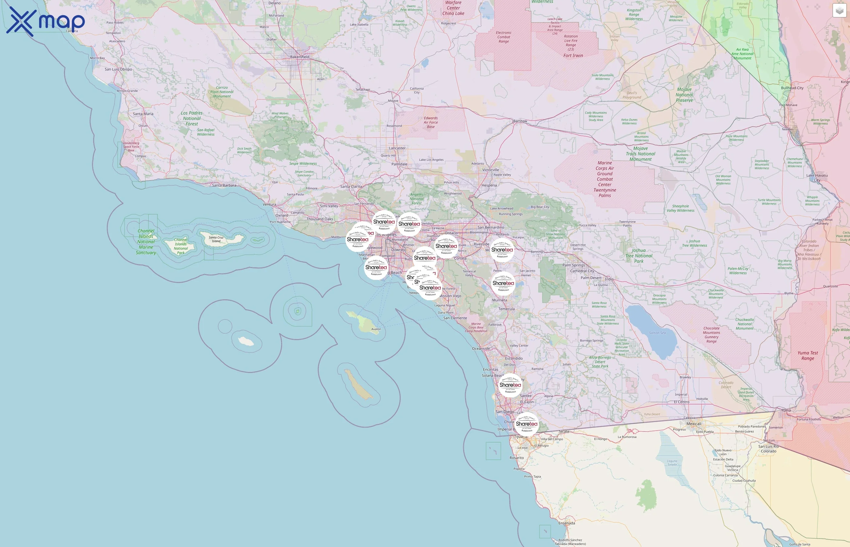 Sharetea street hotspots