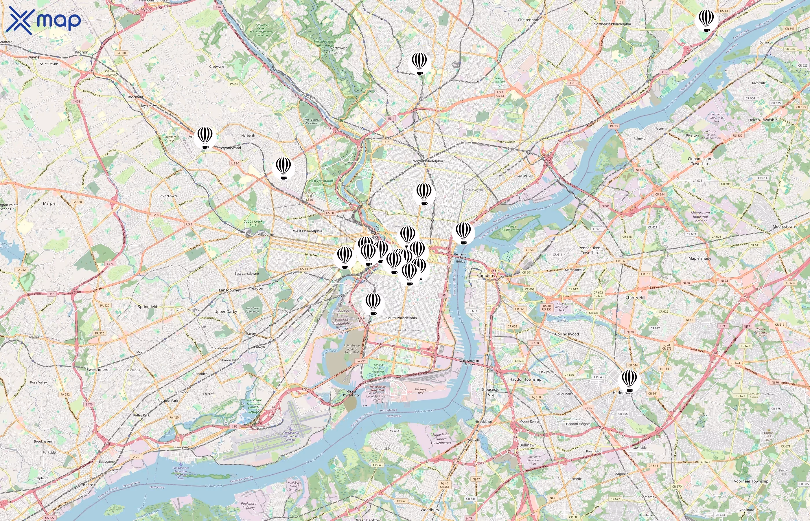 Saxbys area coverage
