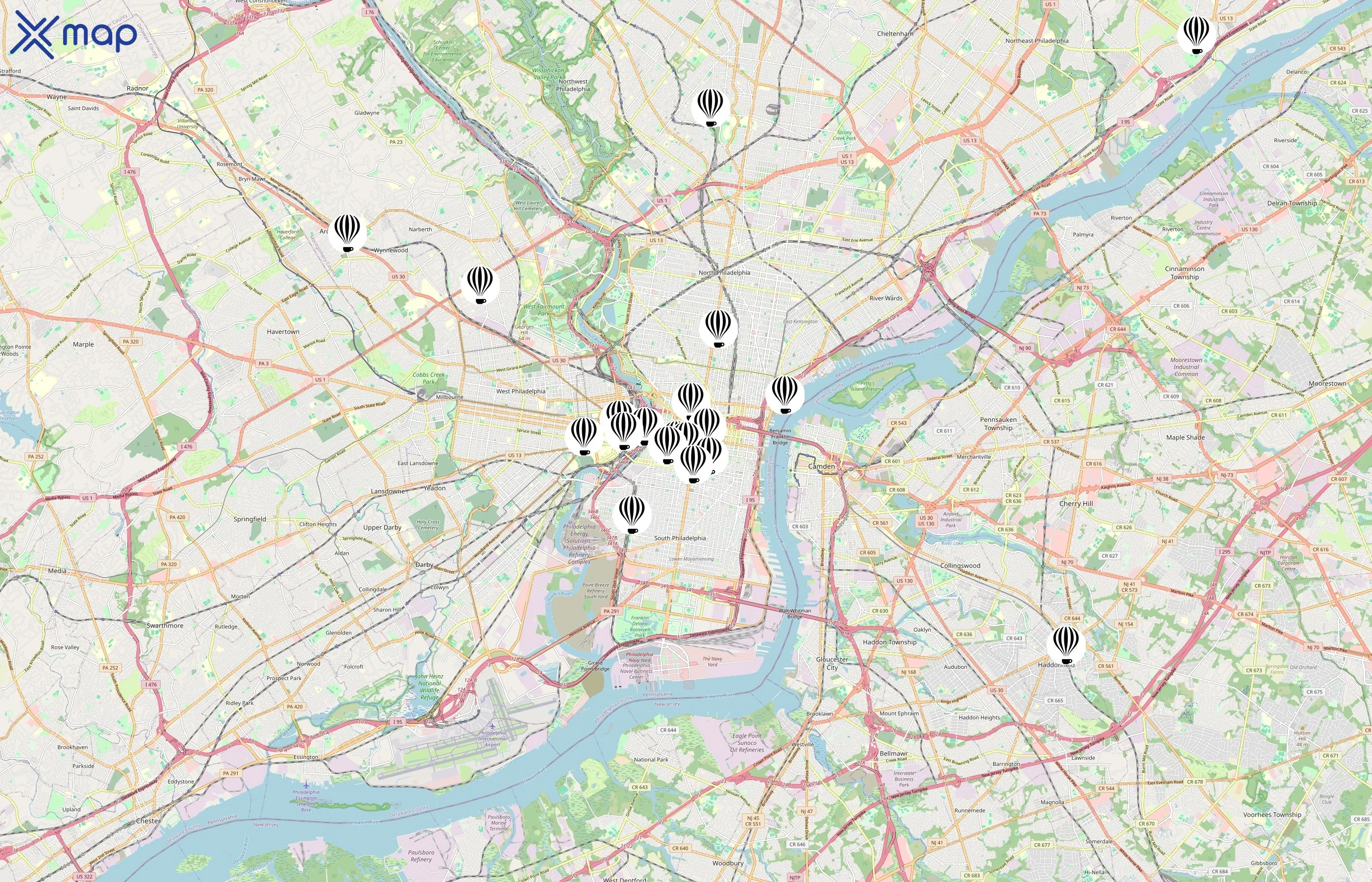 Saxbys area coverage