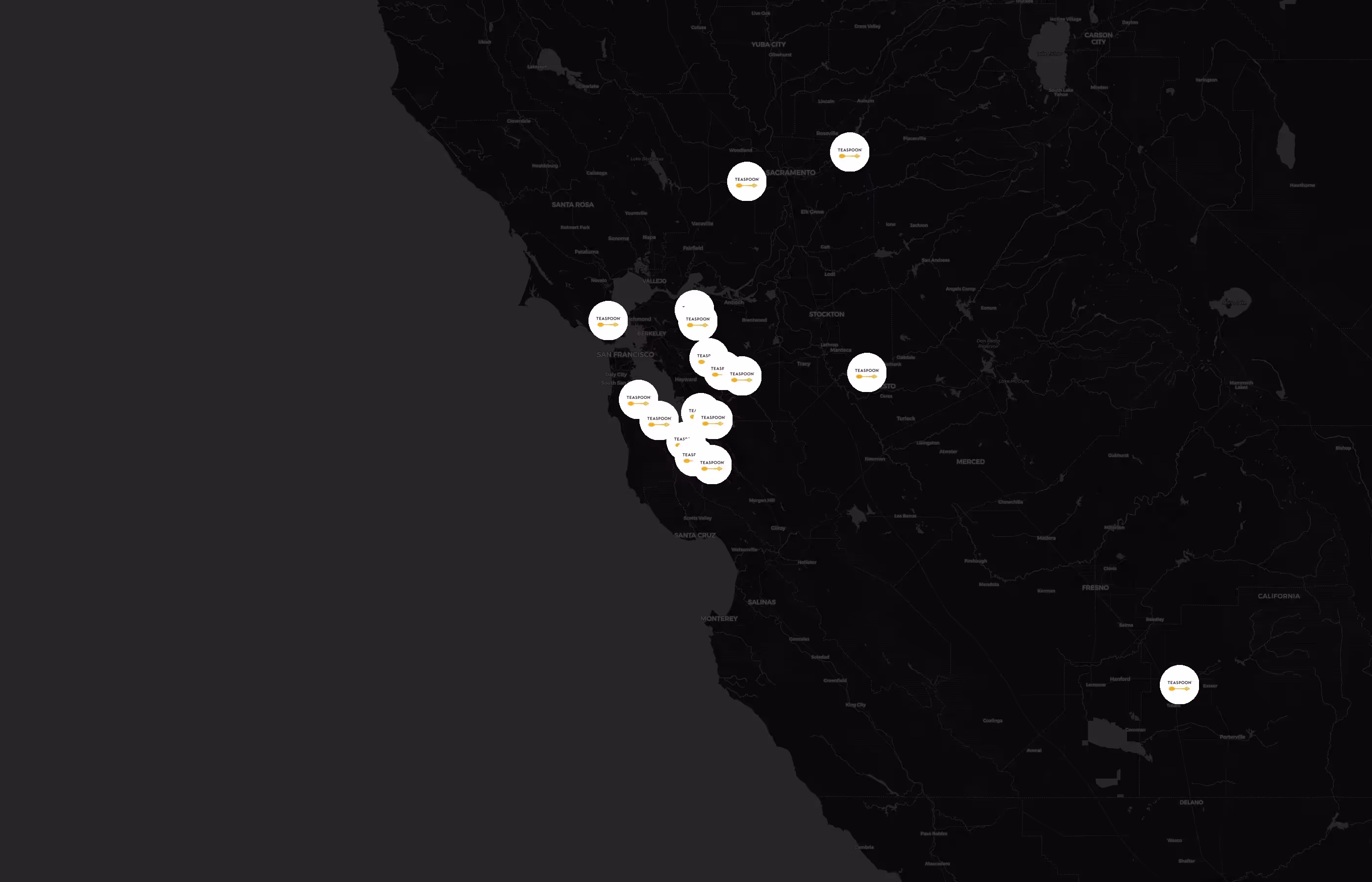 Teaspoon city distribution