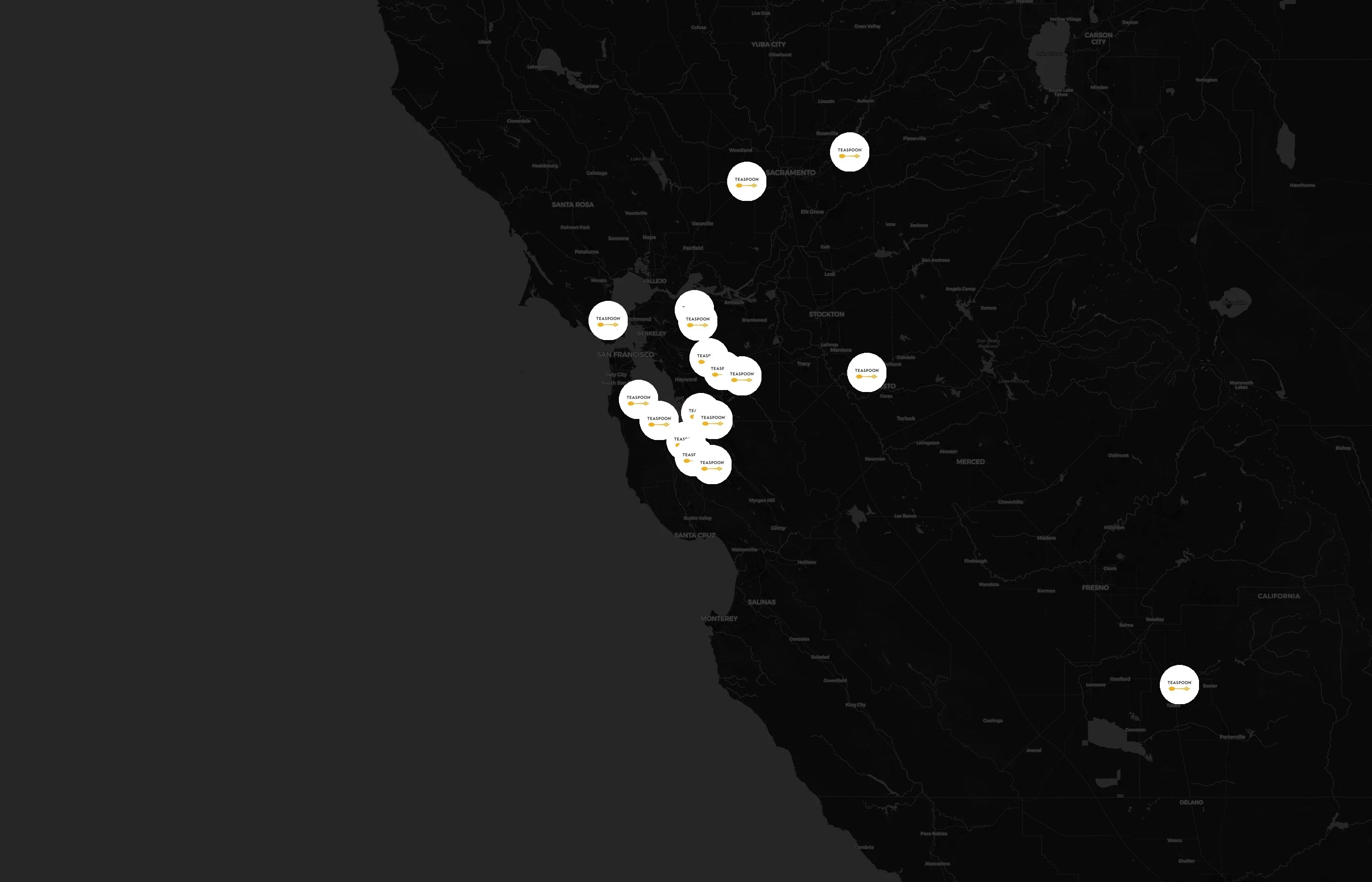 Teaspoon city distribution