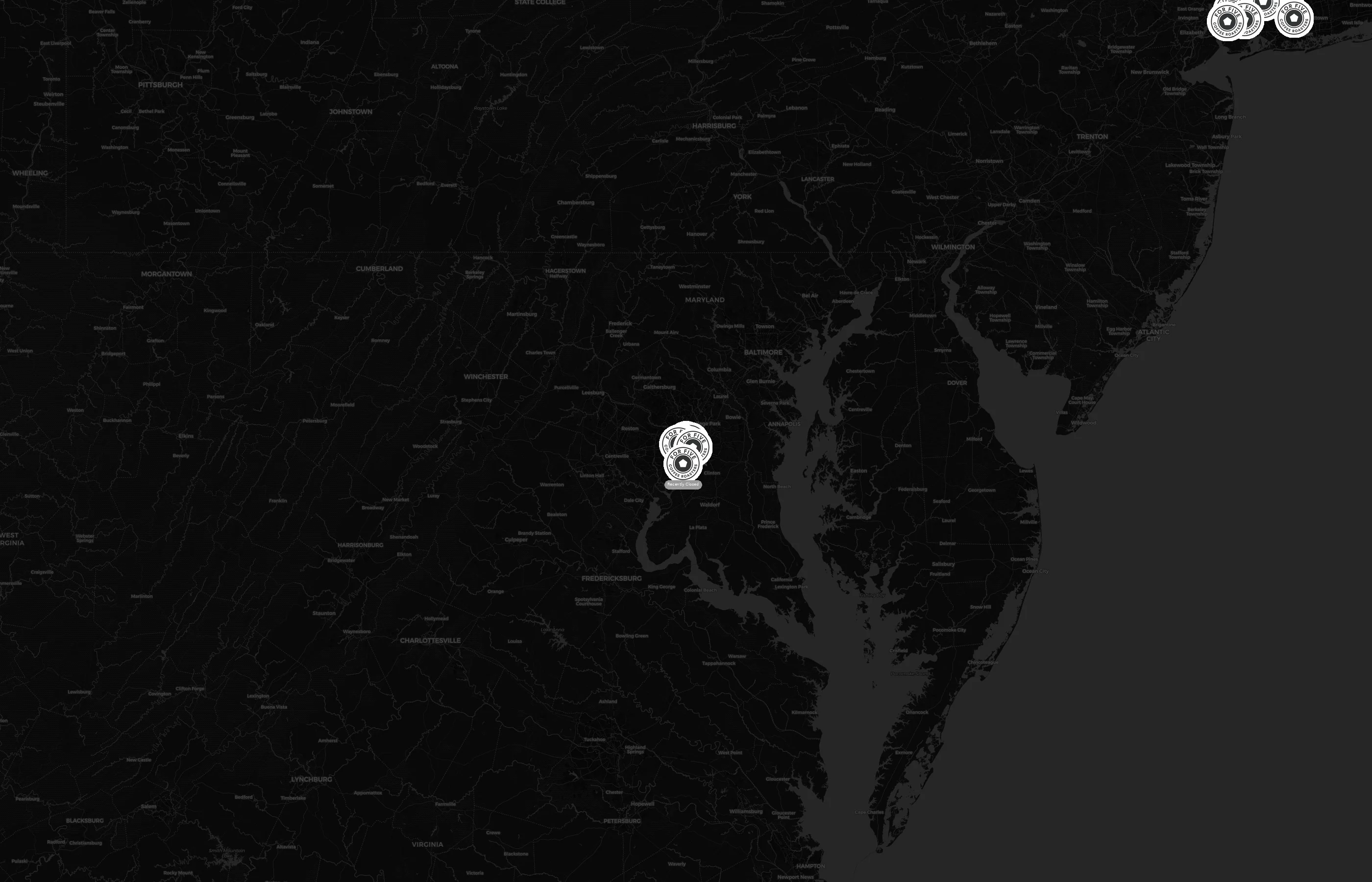 For Five Coffee city distribution