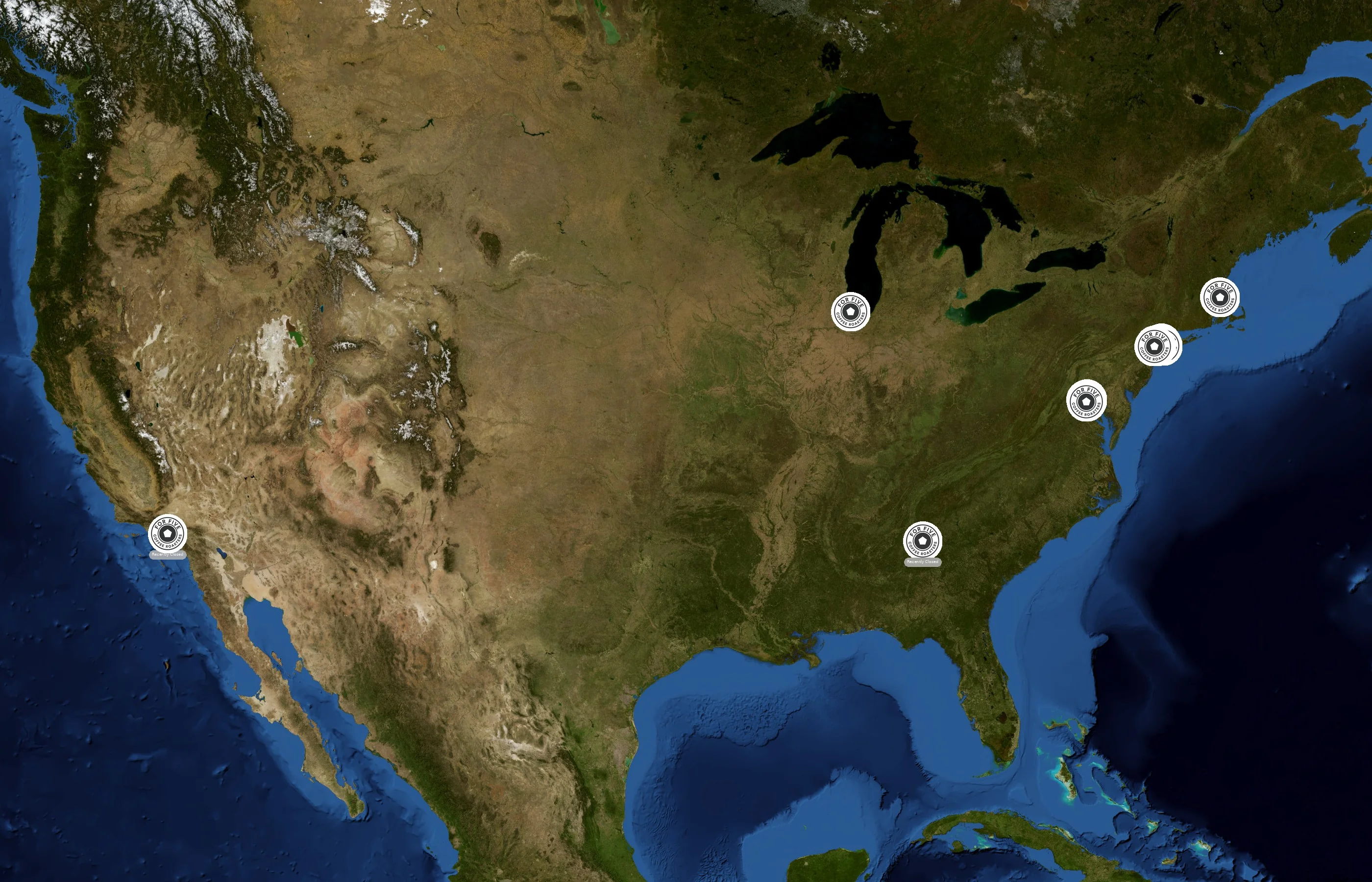 For Five Coffee state distribution