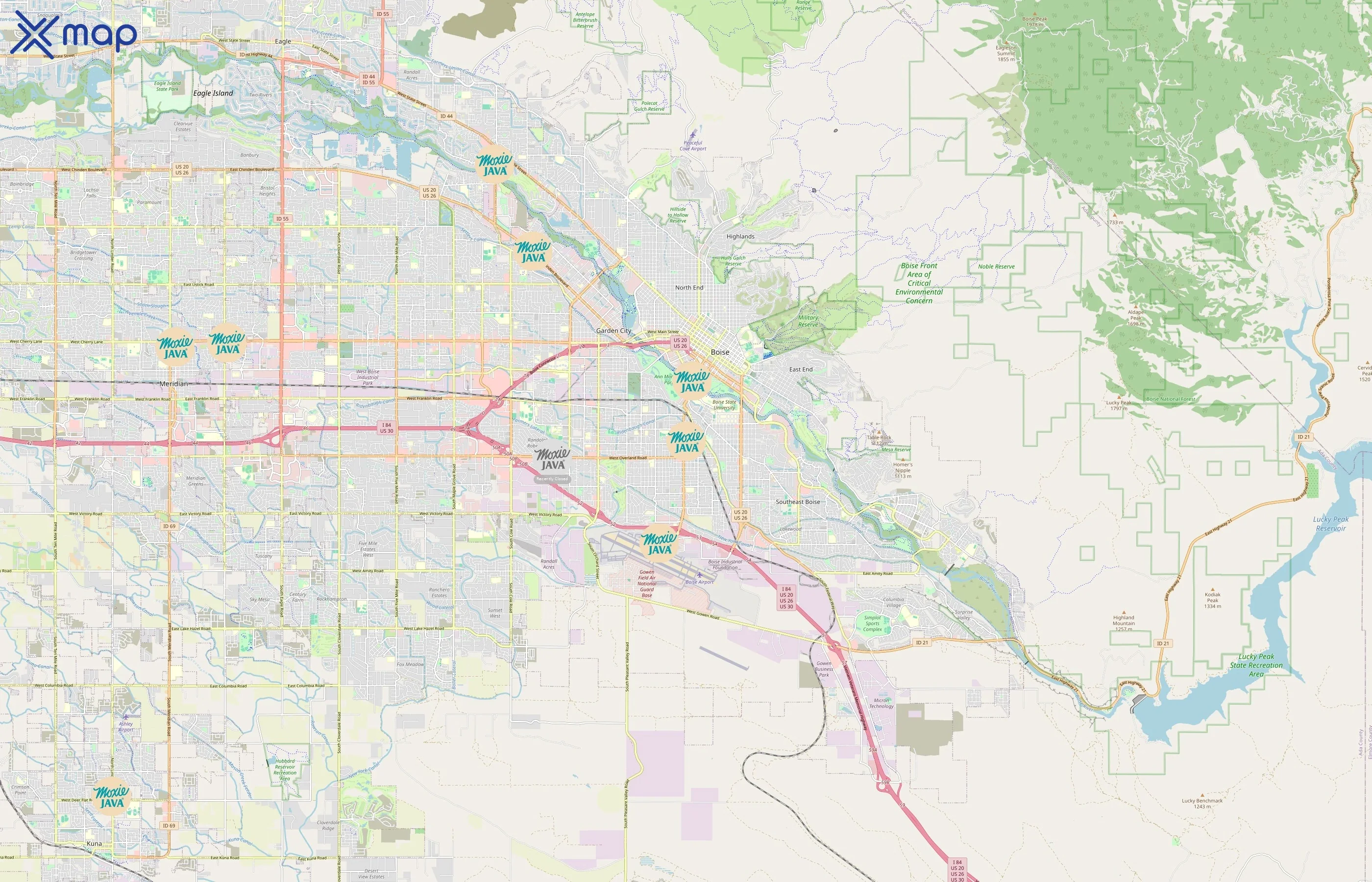 Moxie Java area coverage