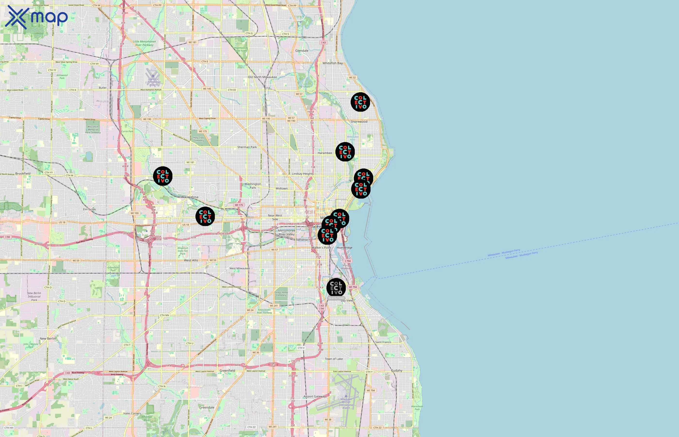 Colectivo Coffee area coverage