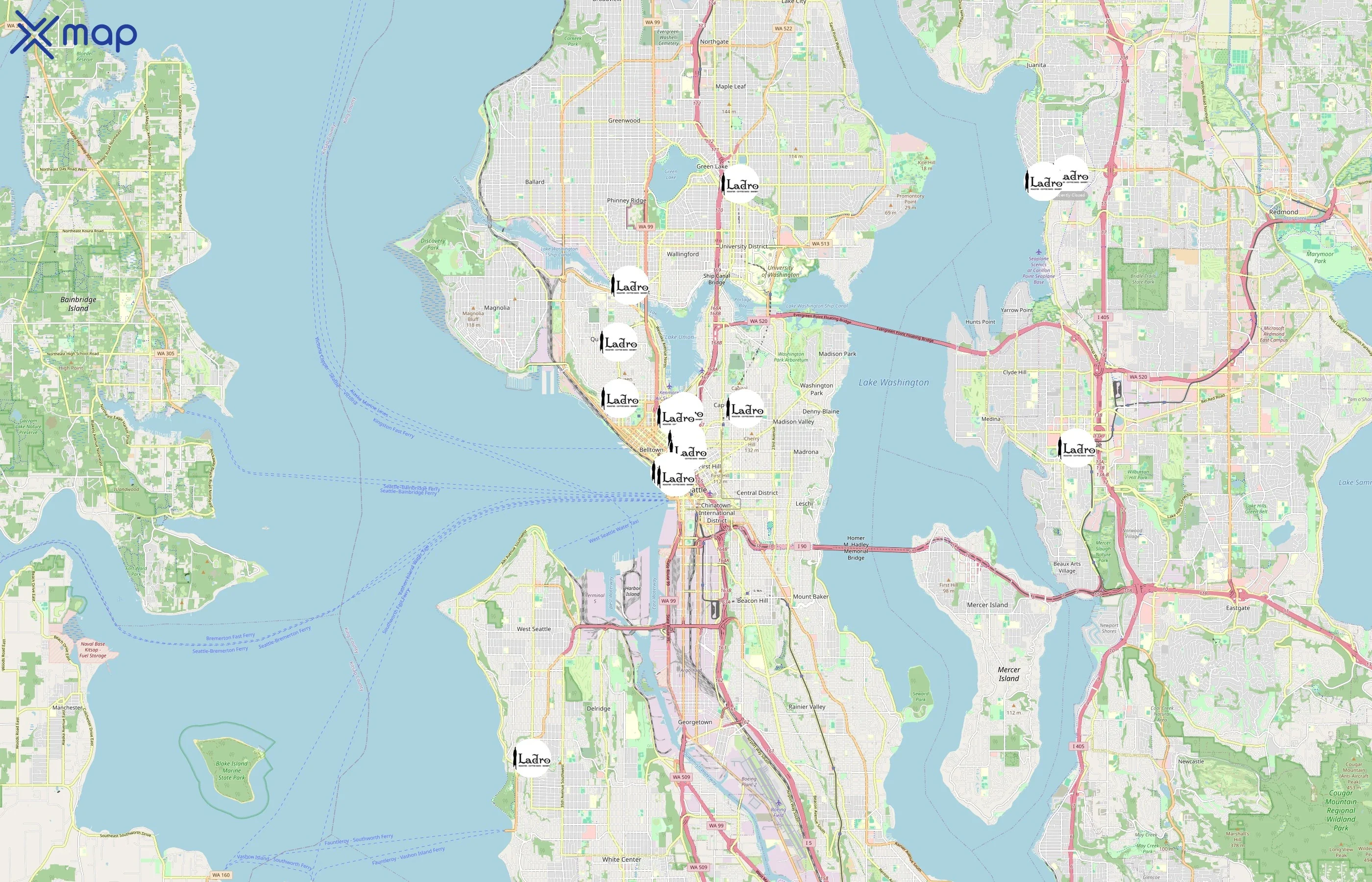 Caffe Ladro area coverage