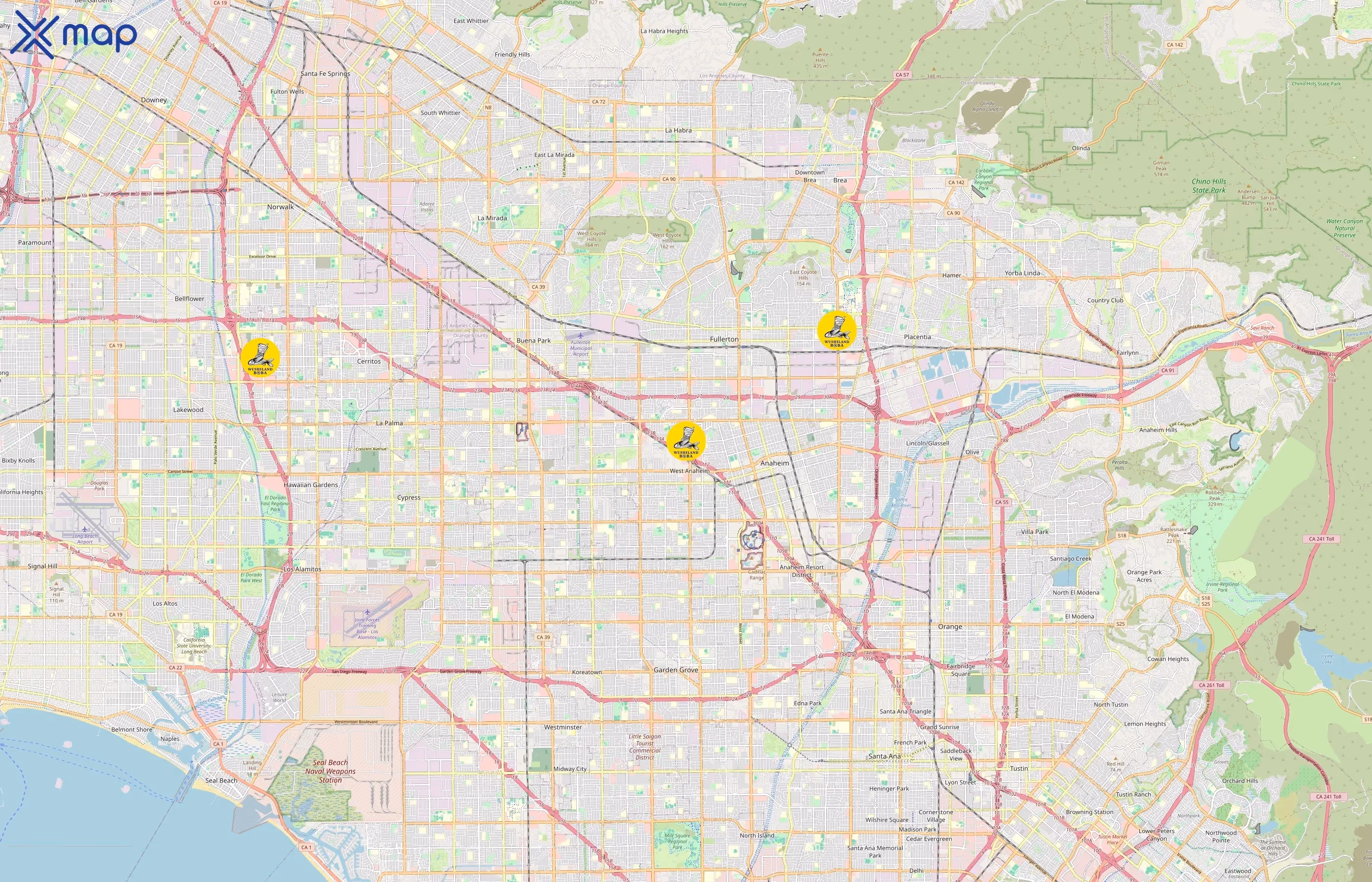 Wushiland Boba area coverage