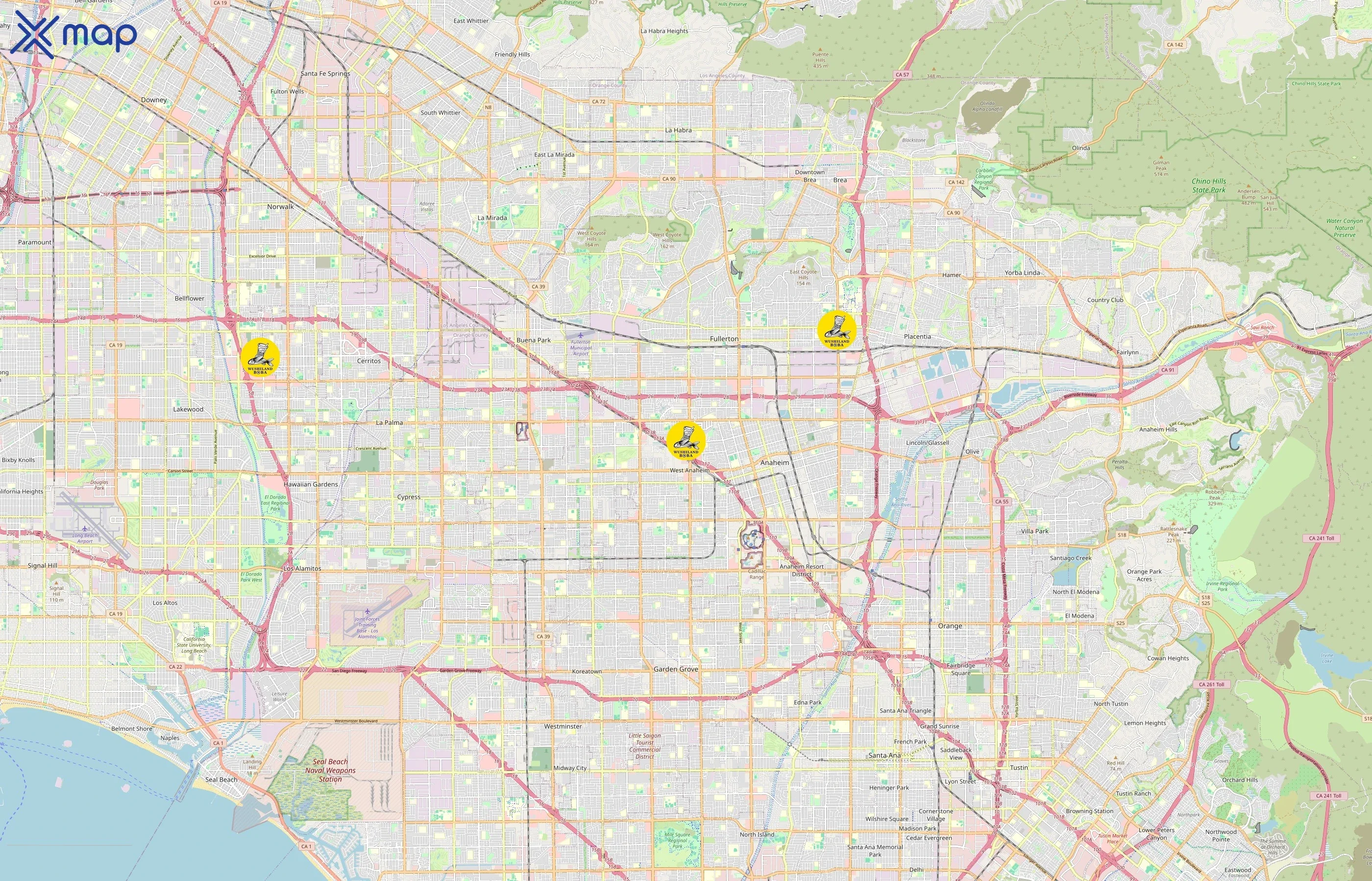 Wushiland Boba area coverage