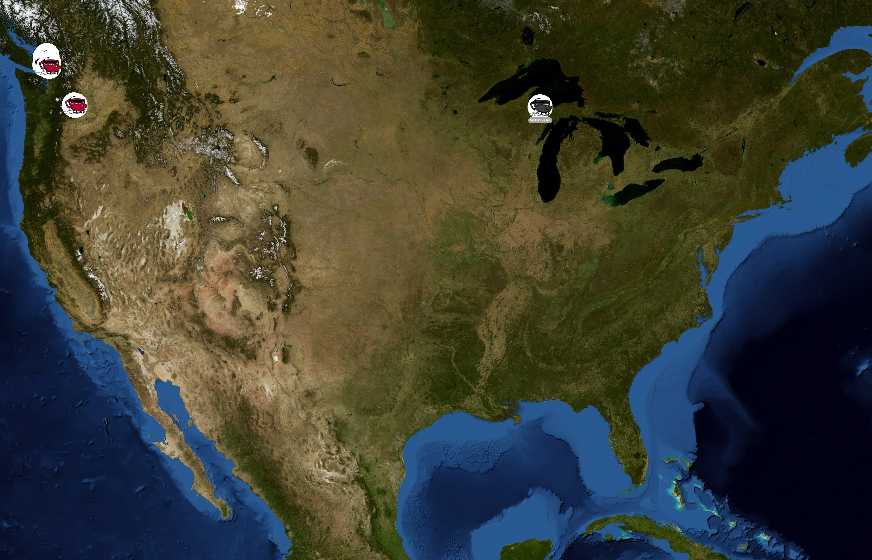 Cruisin Coffee state distribution