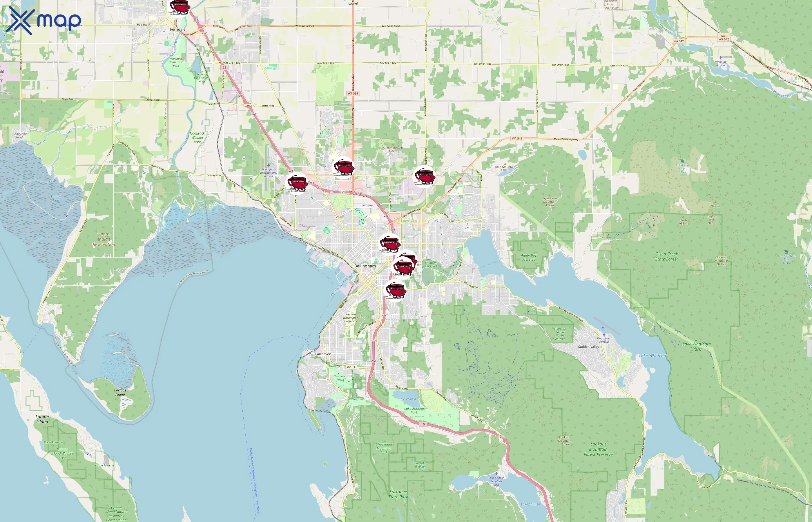 Cruisin Coffee area coverage