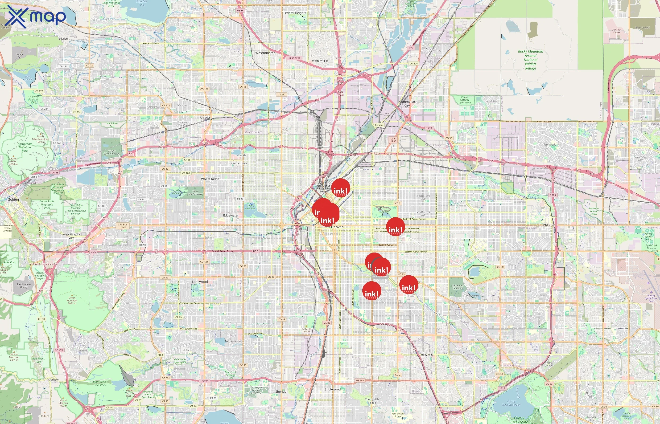 ink! Coffee area coverage