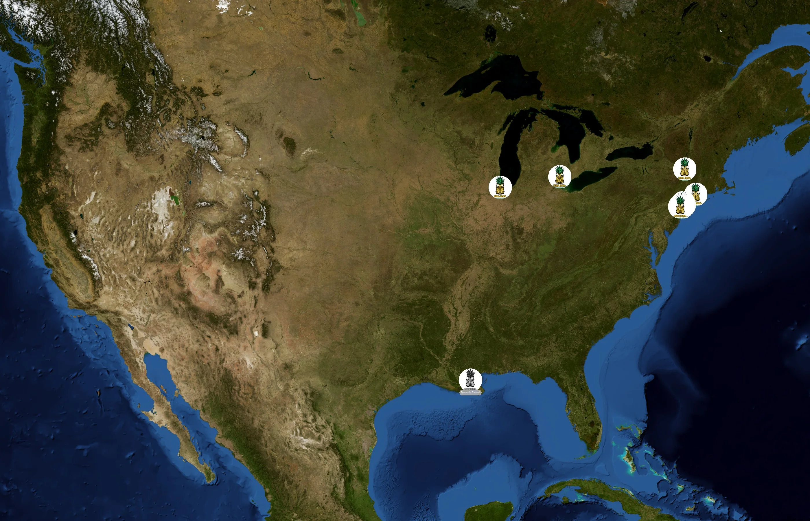 Bora Bora Smoothie Cafe state distribution