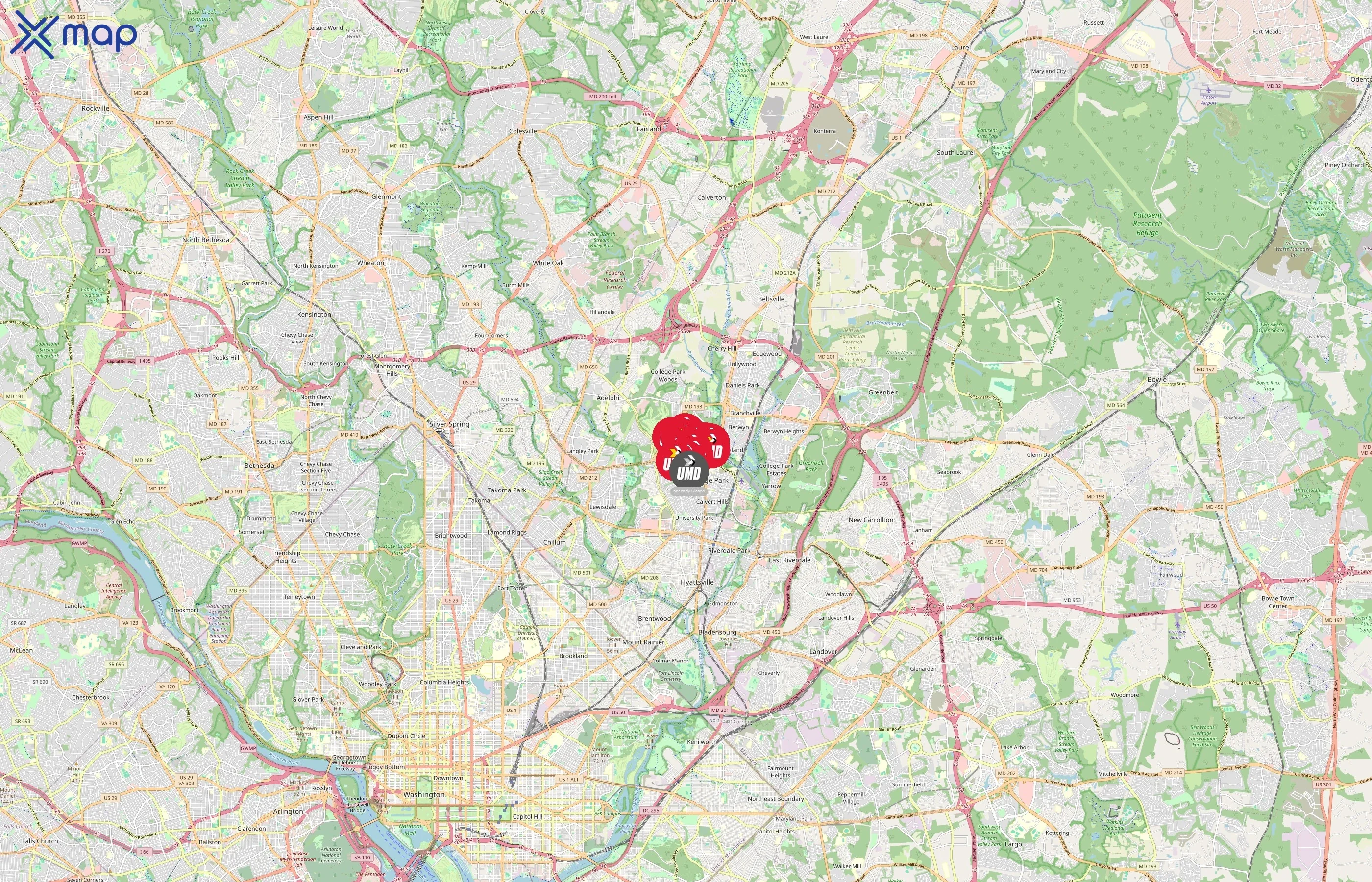 UMD Dining Services area coverage