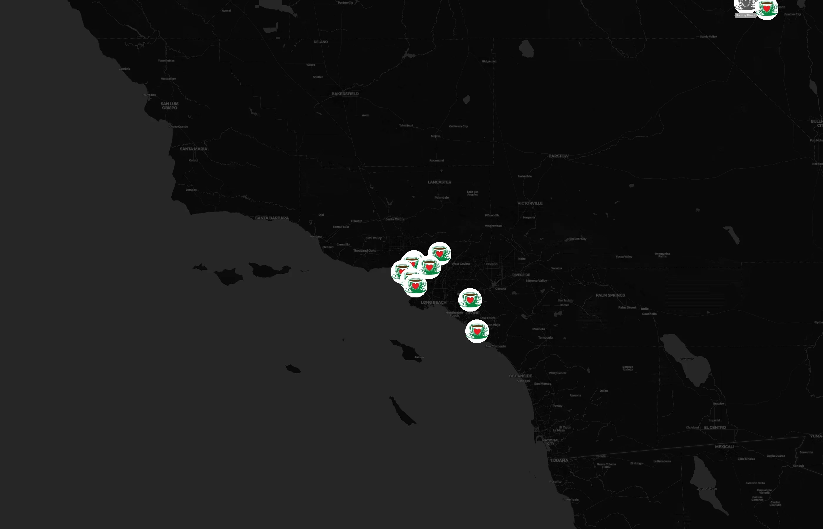Urth Caffe city distribution