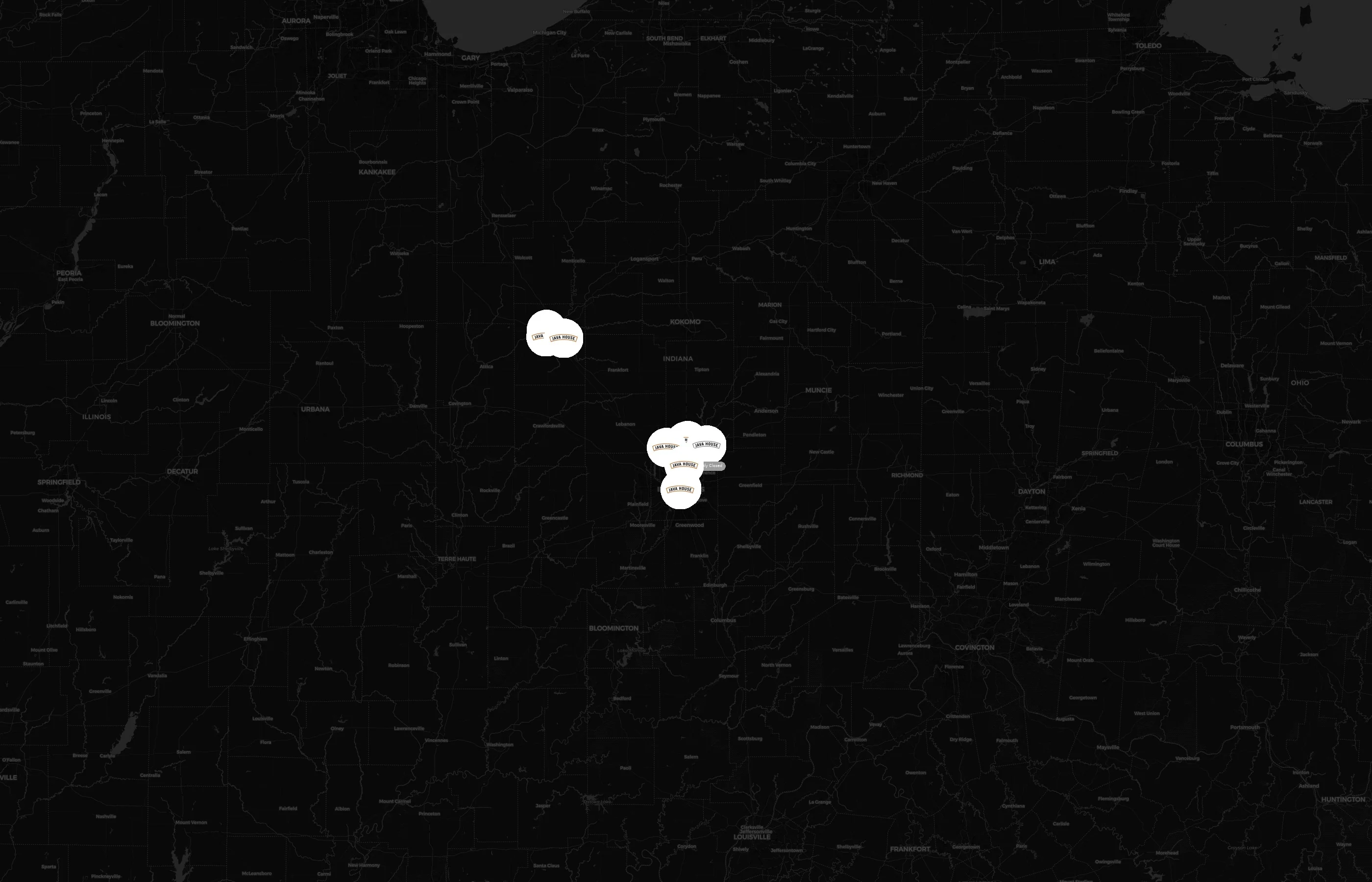 Java House city distribution