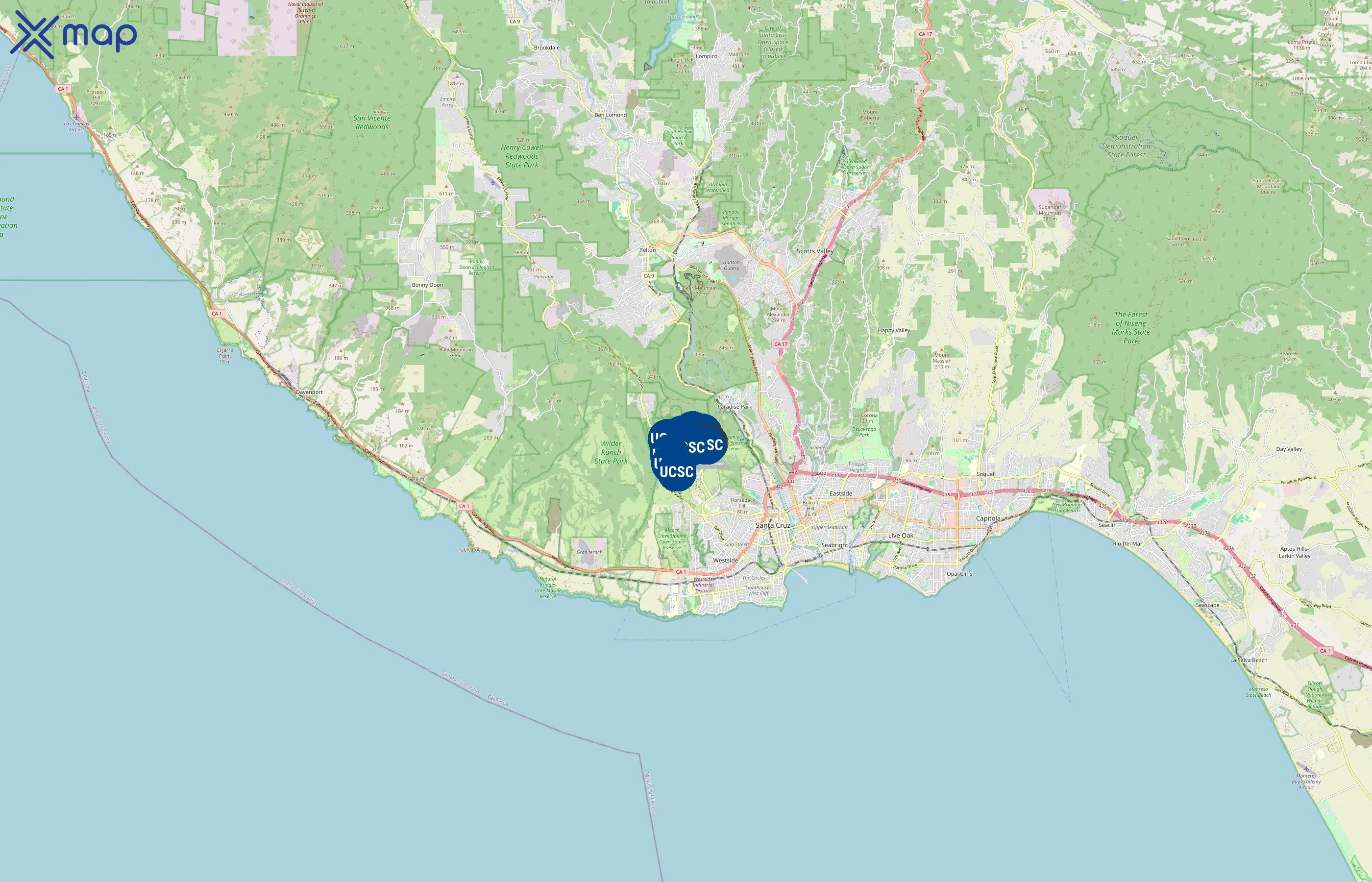 UCSC Dining Services area coverage