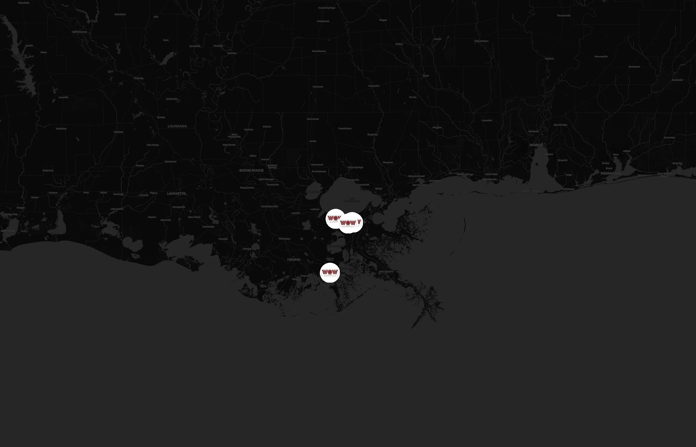 WOW American Eats city distribution