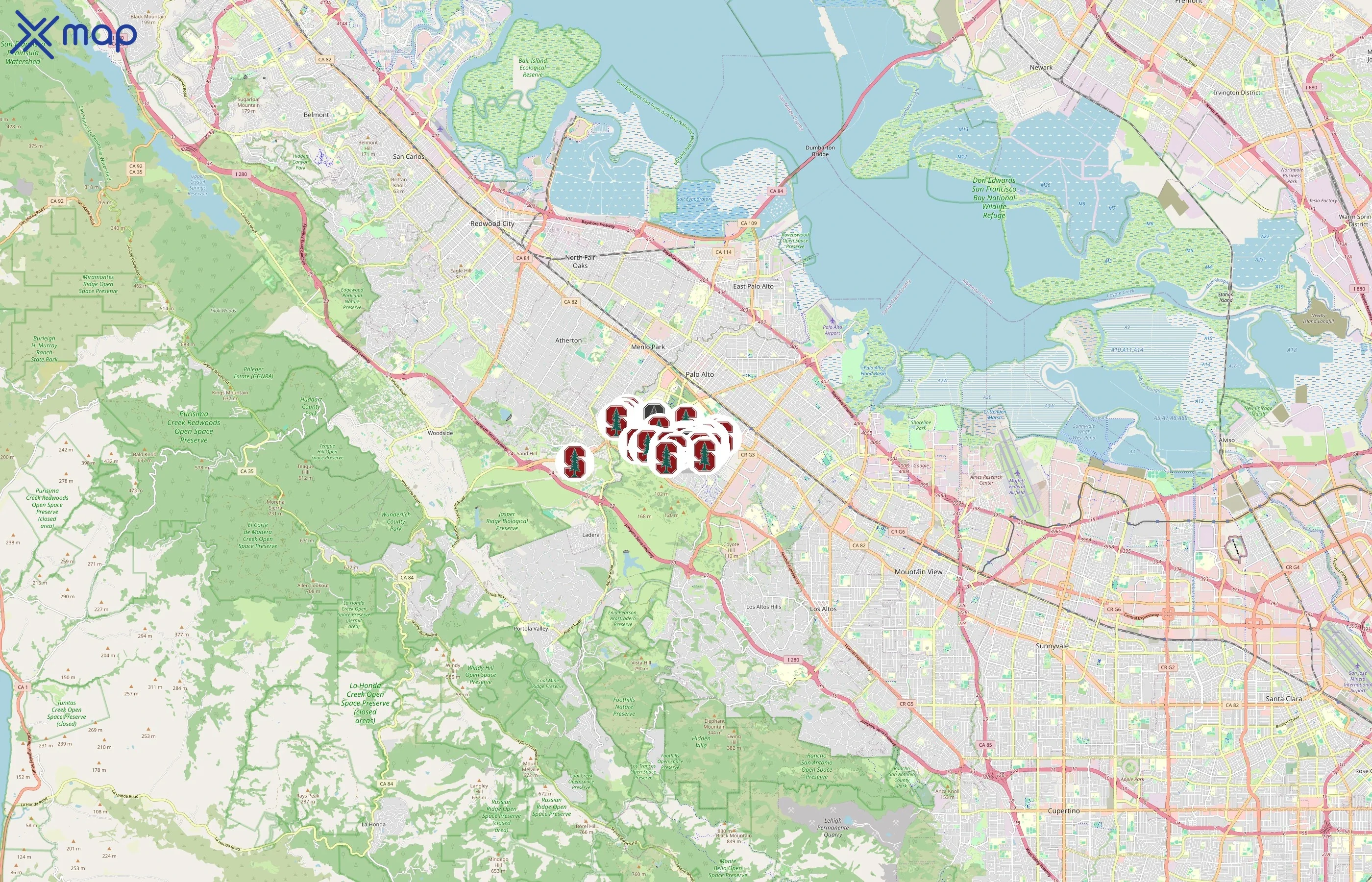 Stanford Residential & Dining Enterprises area coverage