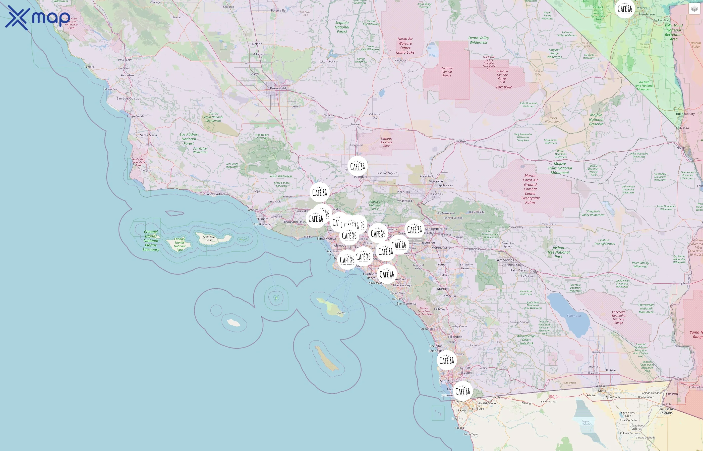 Cafe 86 street hotspots