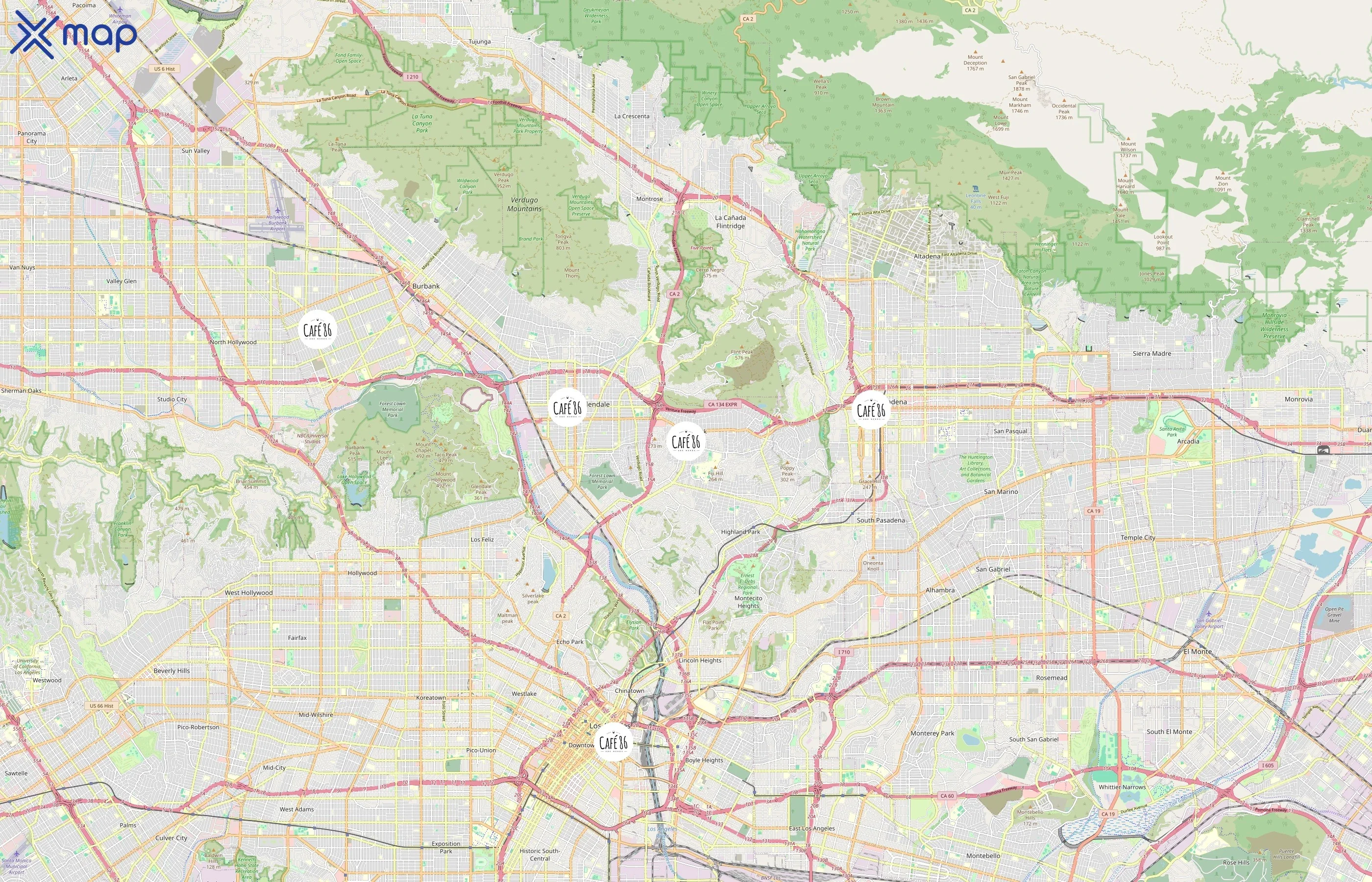 Cafe 86 area coverage