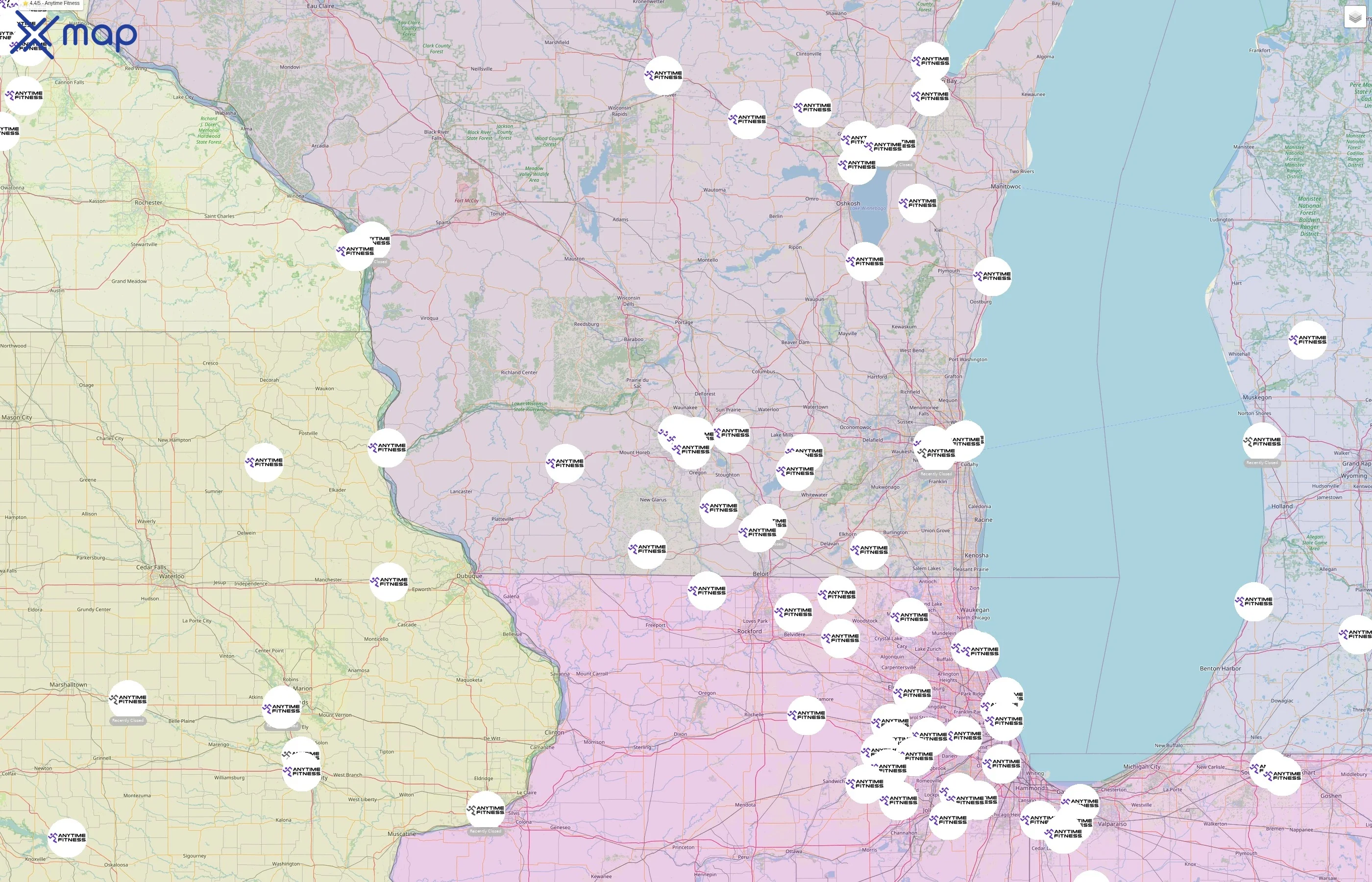 Anytime Fitness street hotspots