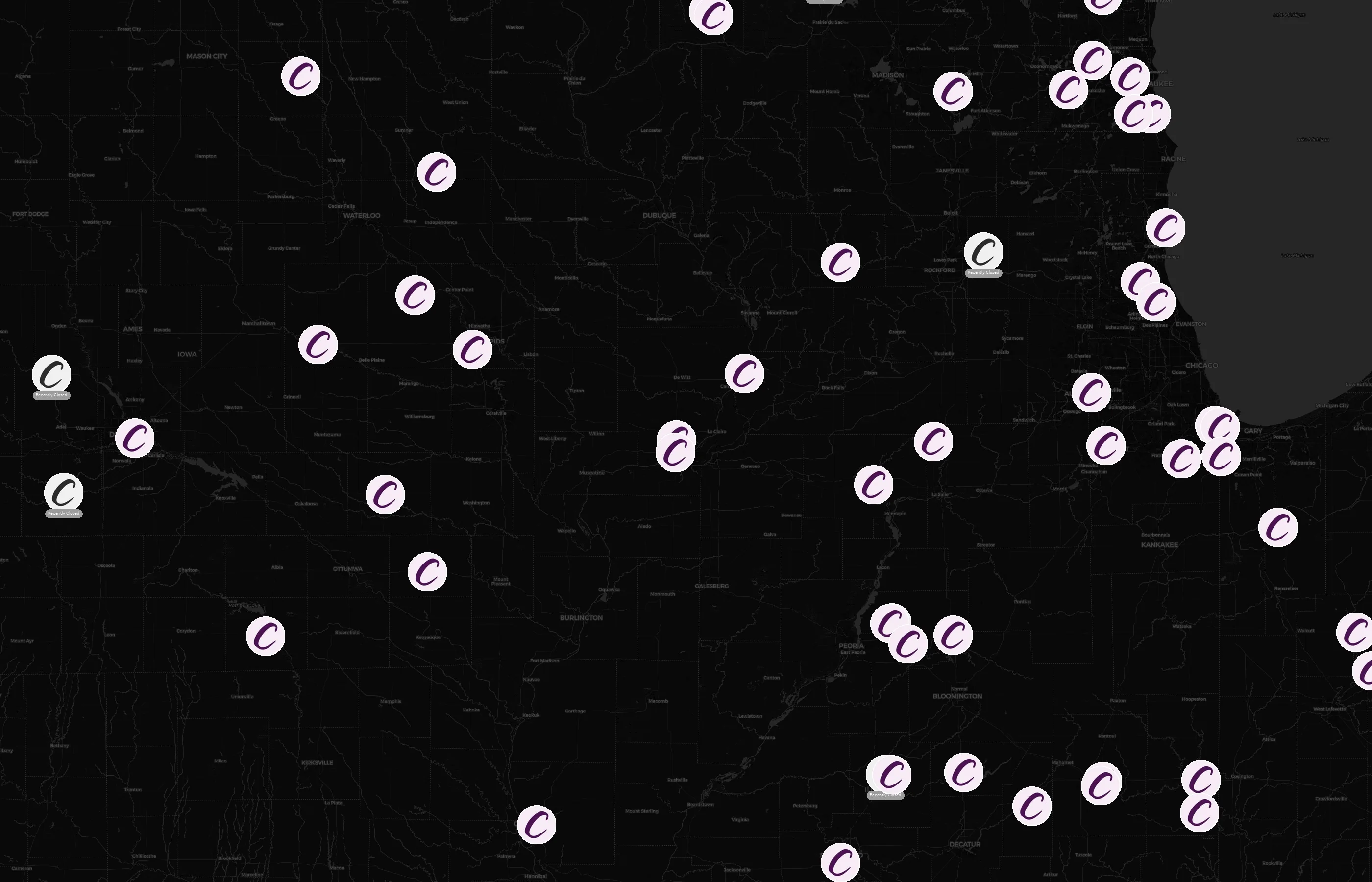 Curves city distribution