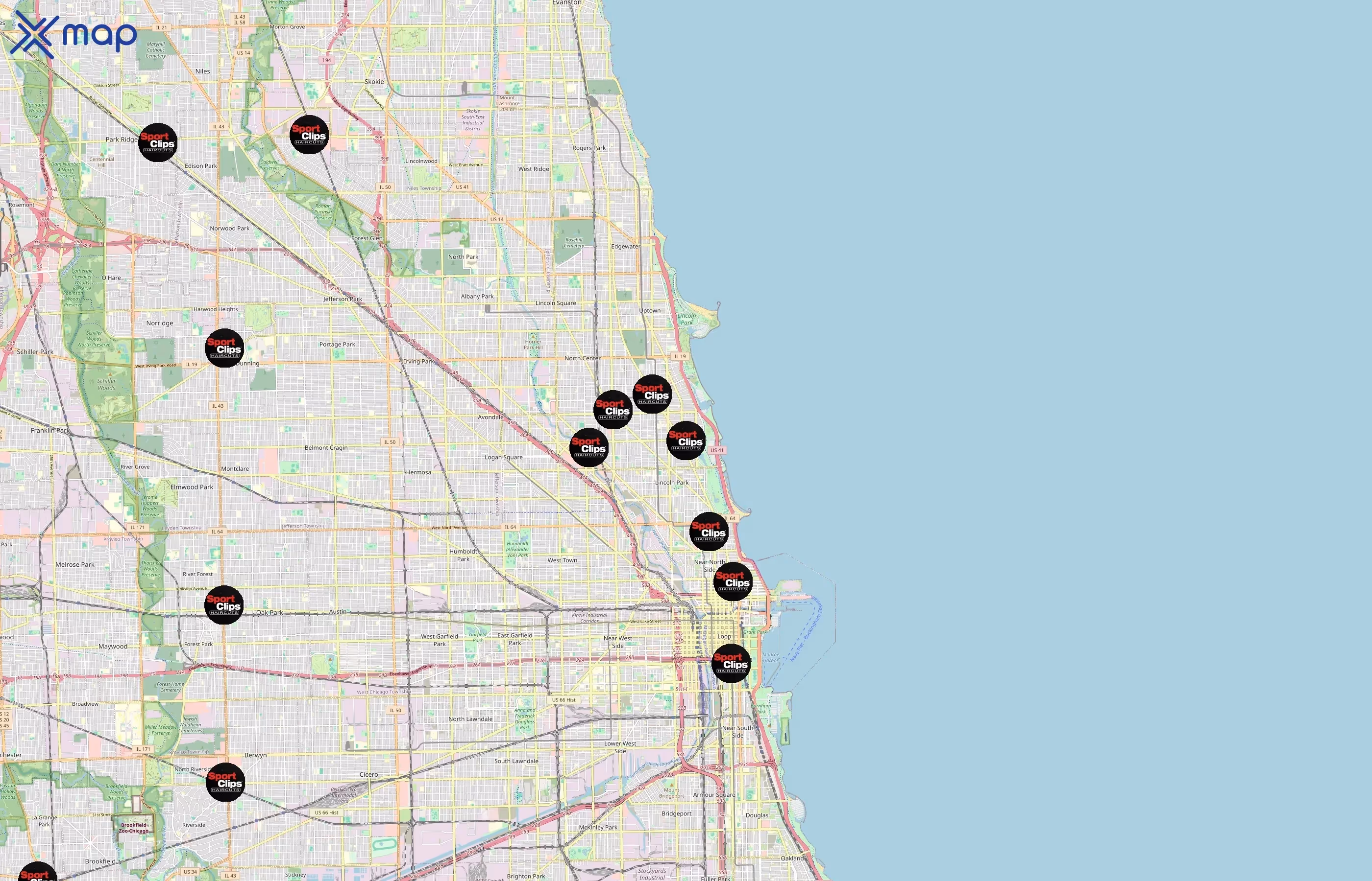 Sport Clips area coverage