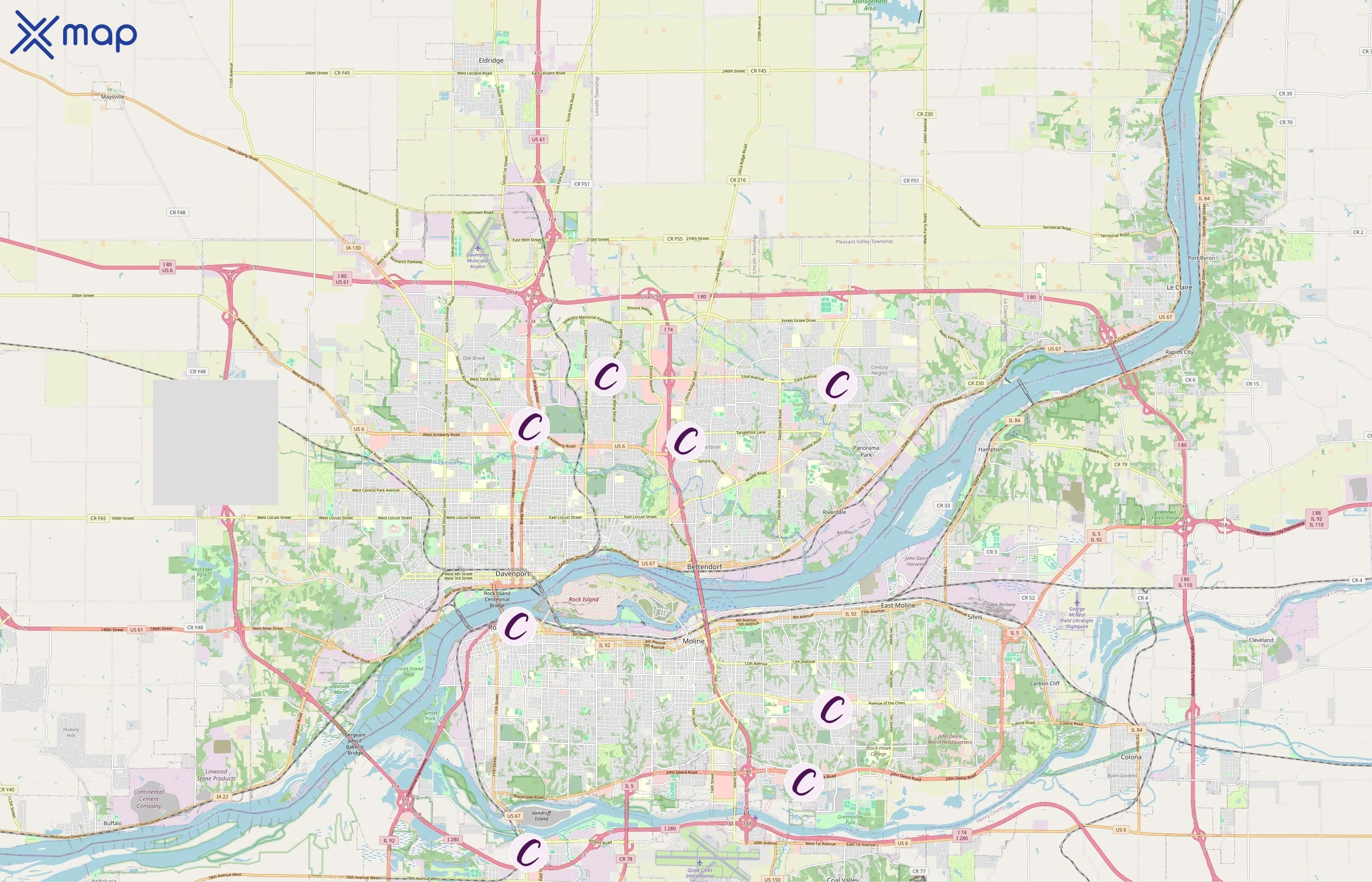 Curves area coverage