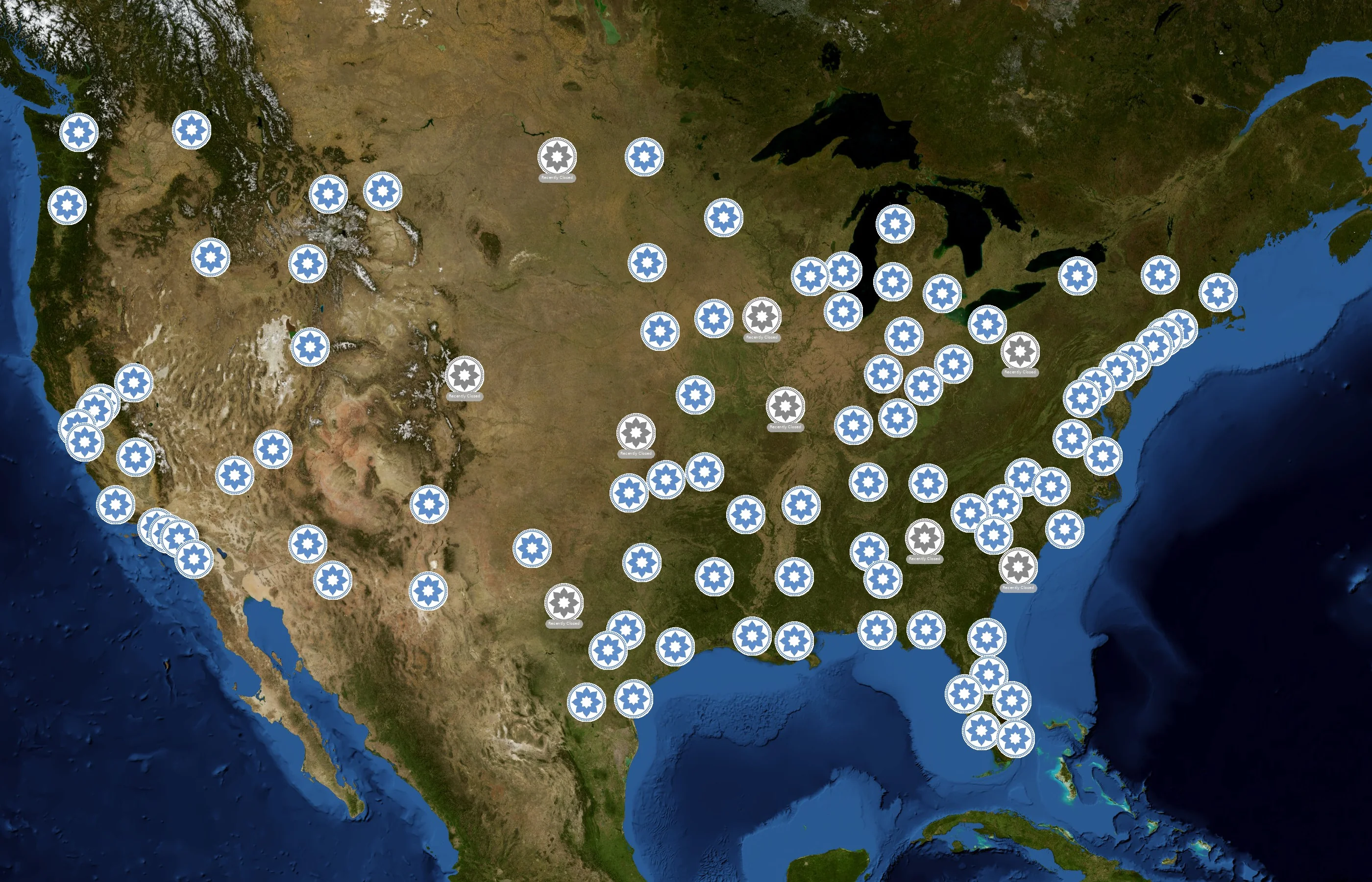 Club Pilates state distribution