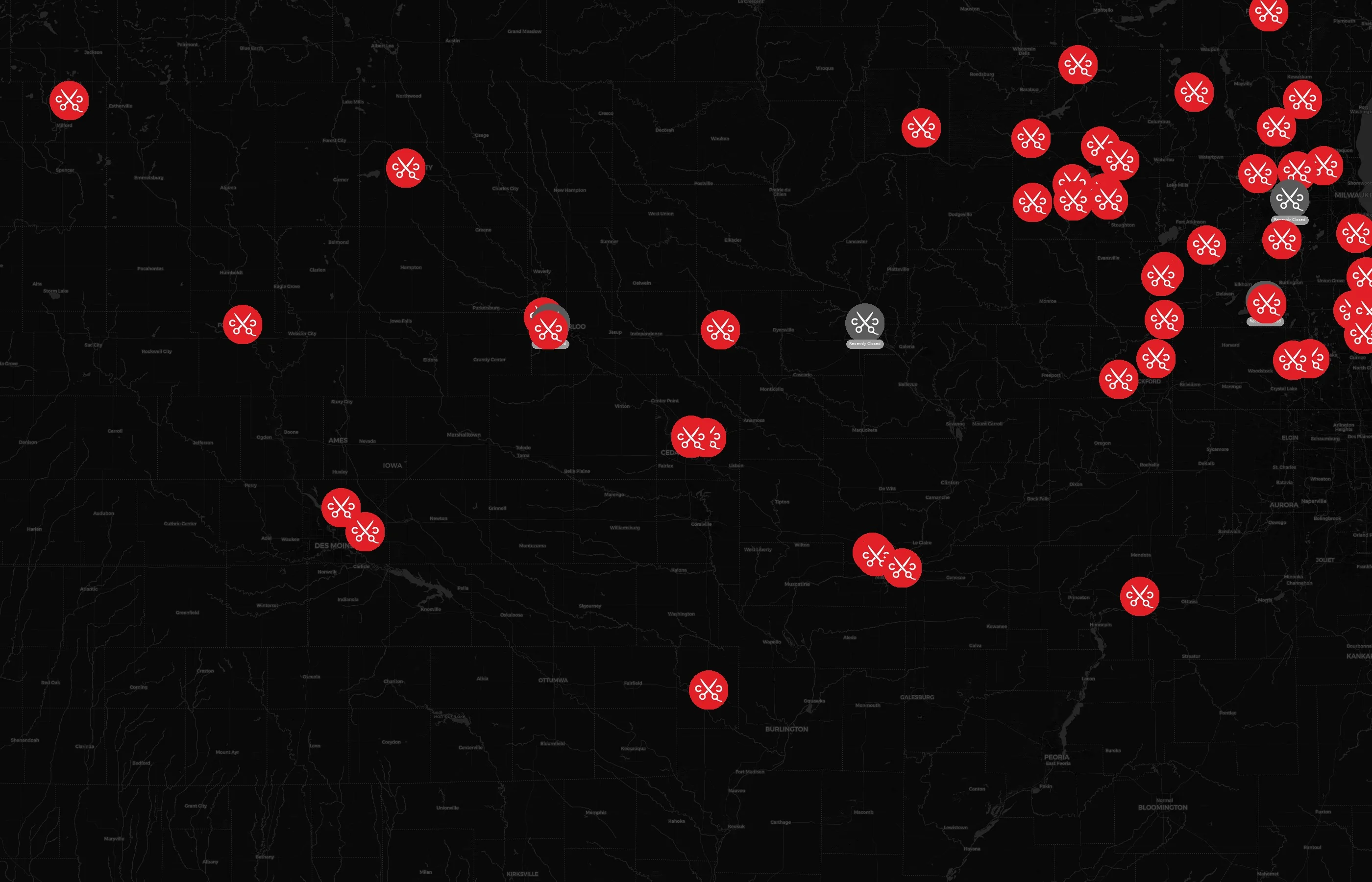 Cost Cutters city distribution