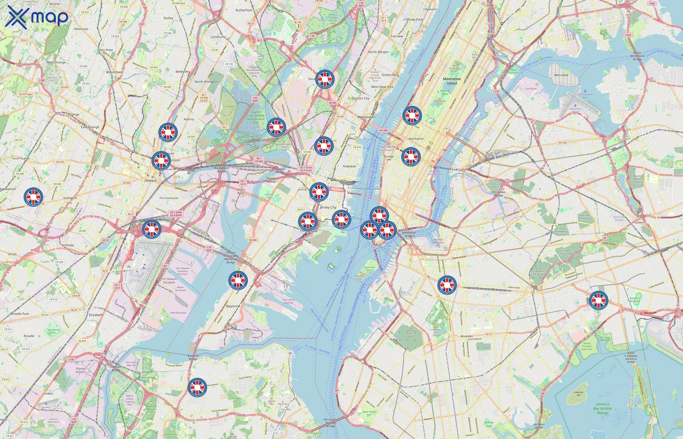 British Swim School area coverage