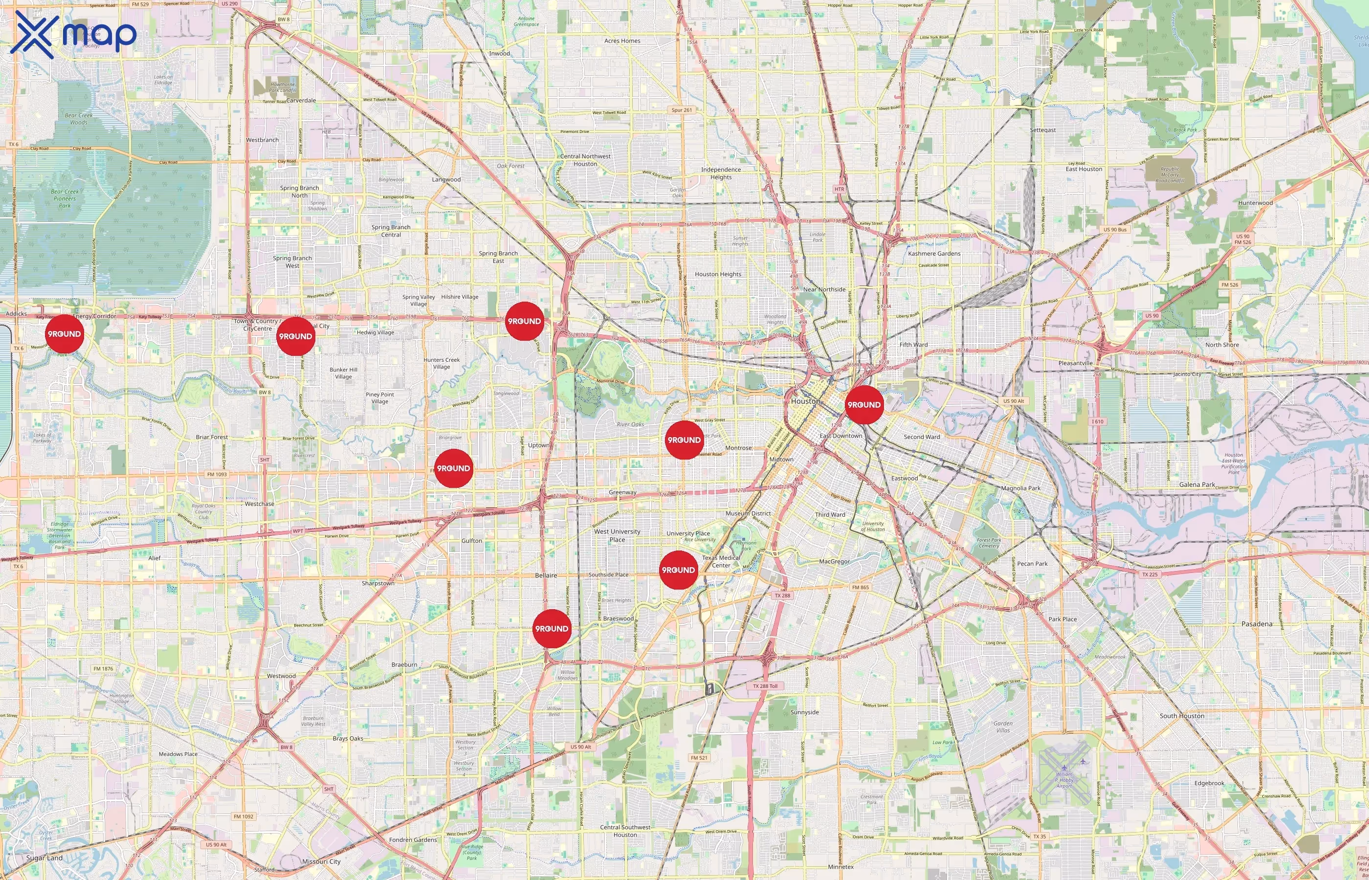 9Round area coverage