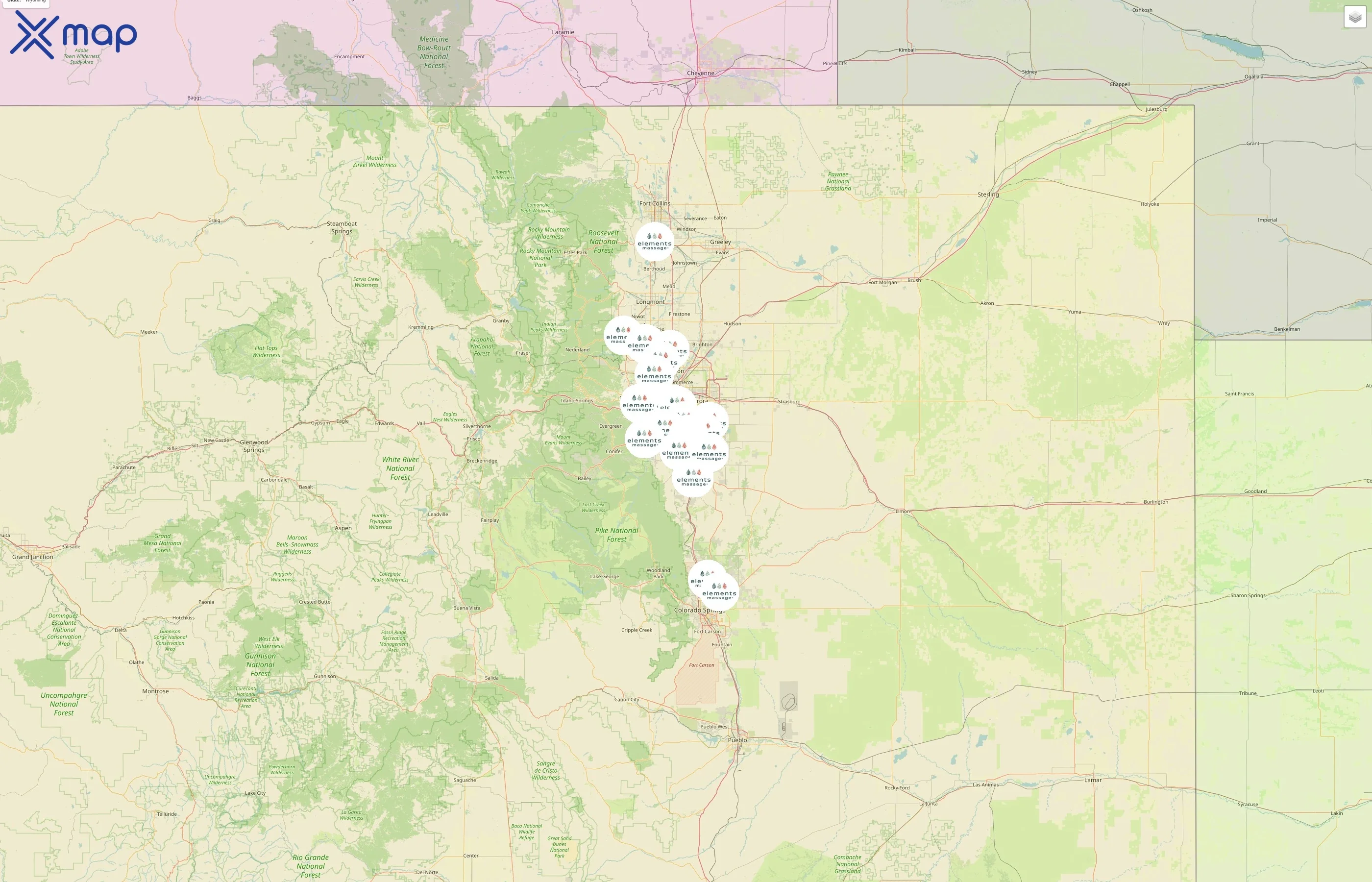 Elements Massage street hotspots