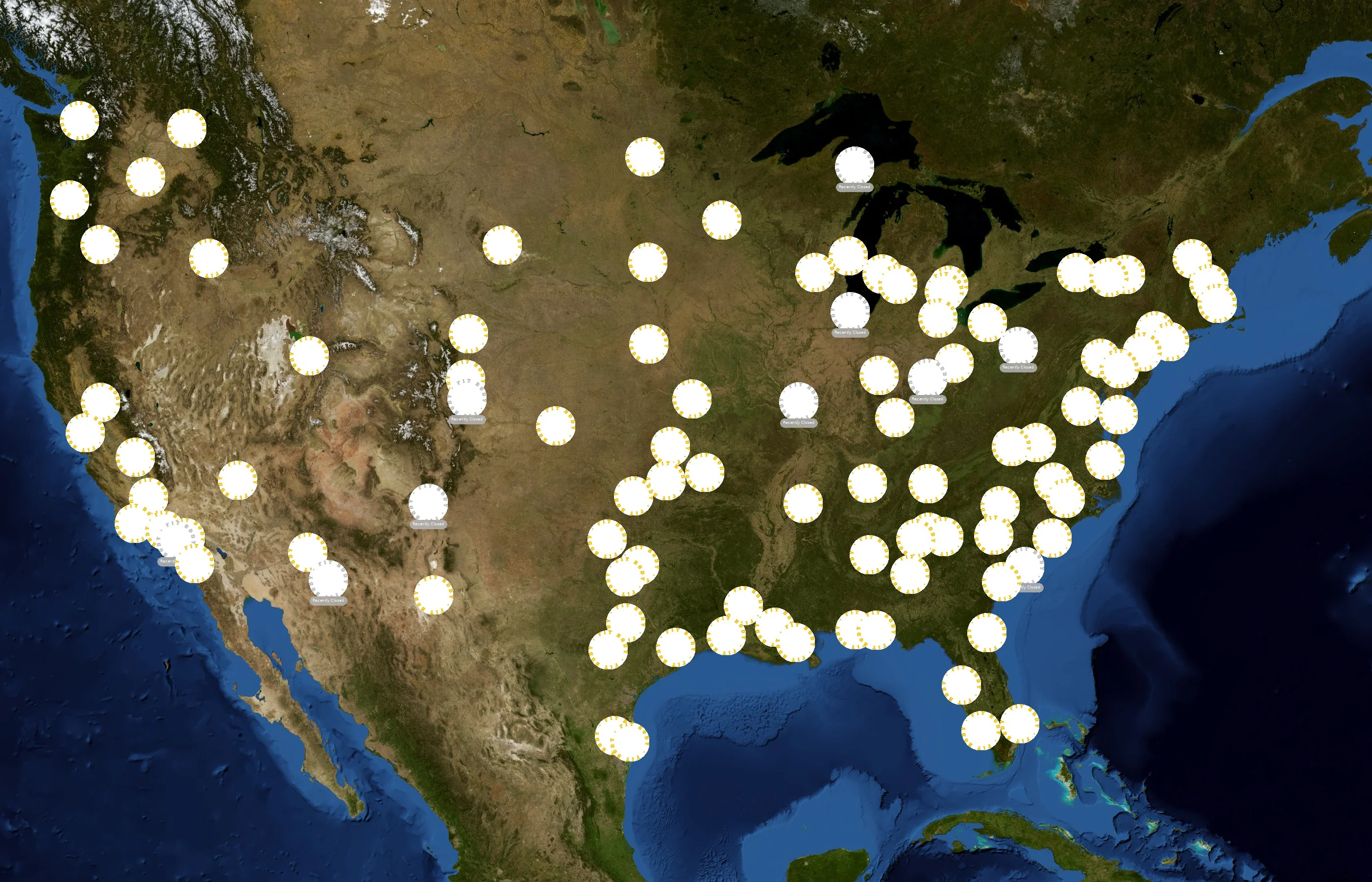 Fit Body Boot Camp state distribution