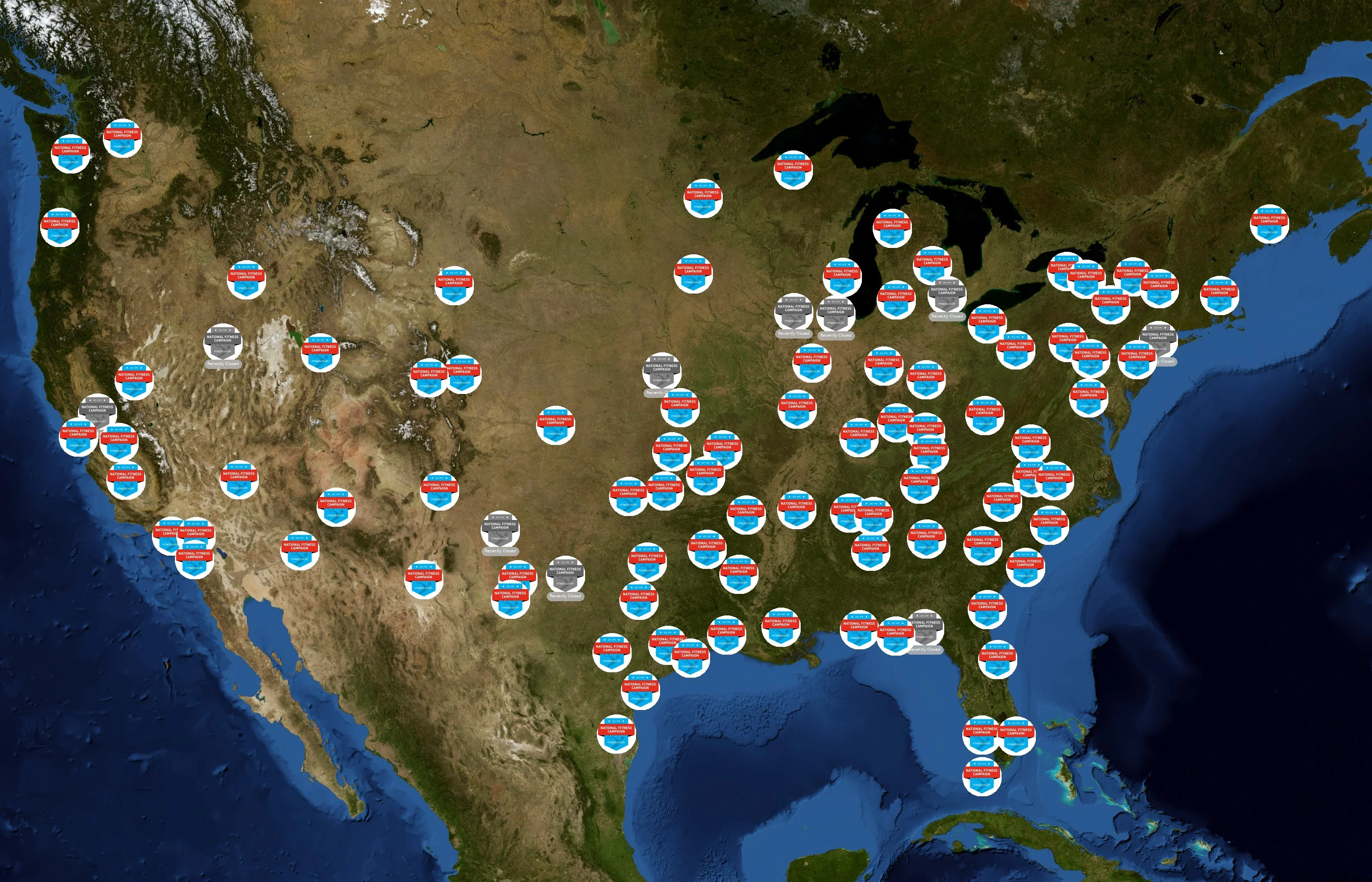 National Fitness Campaign state distribution