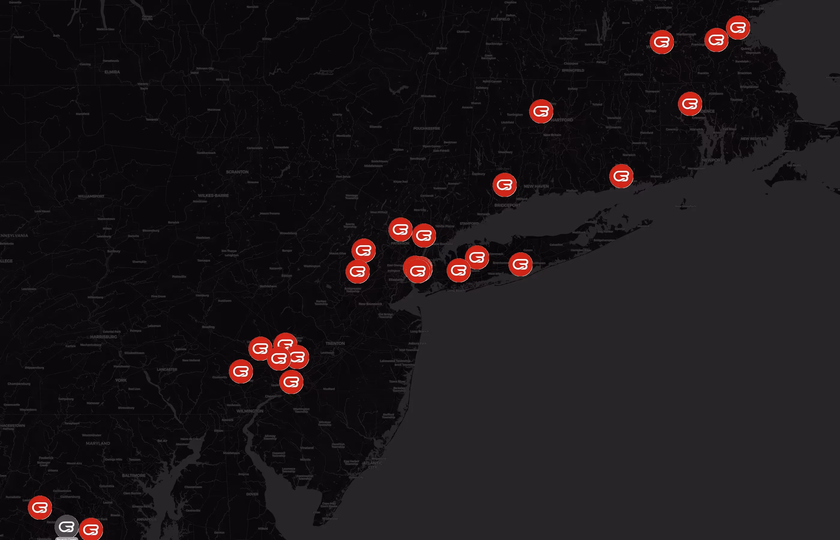 CycleBar city distribution
