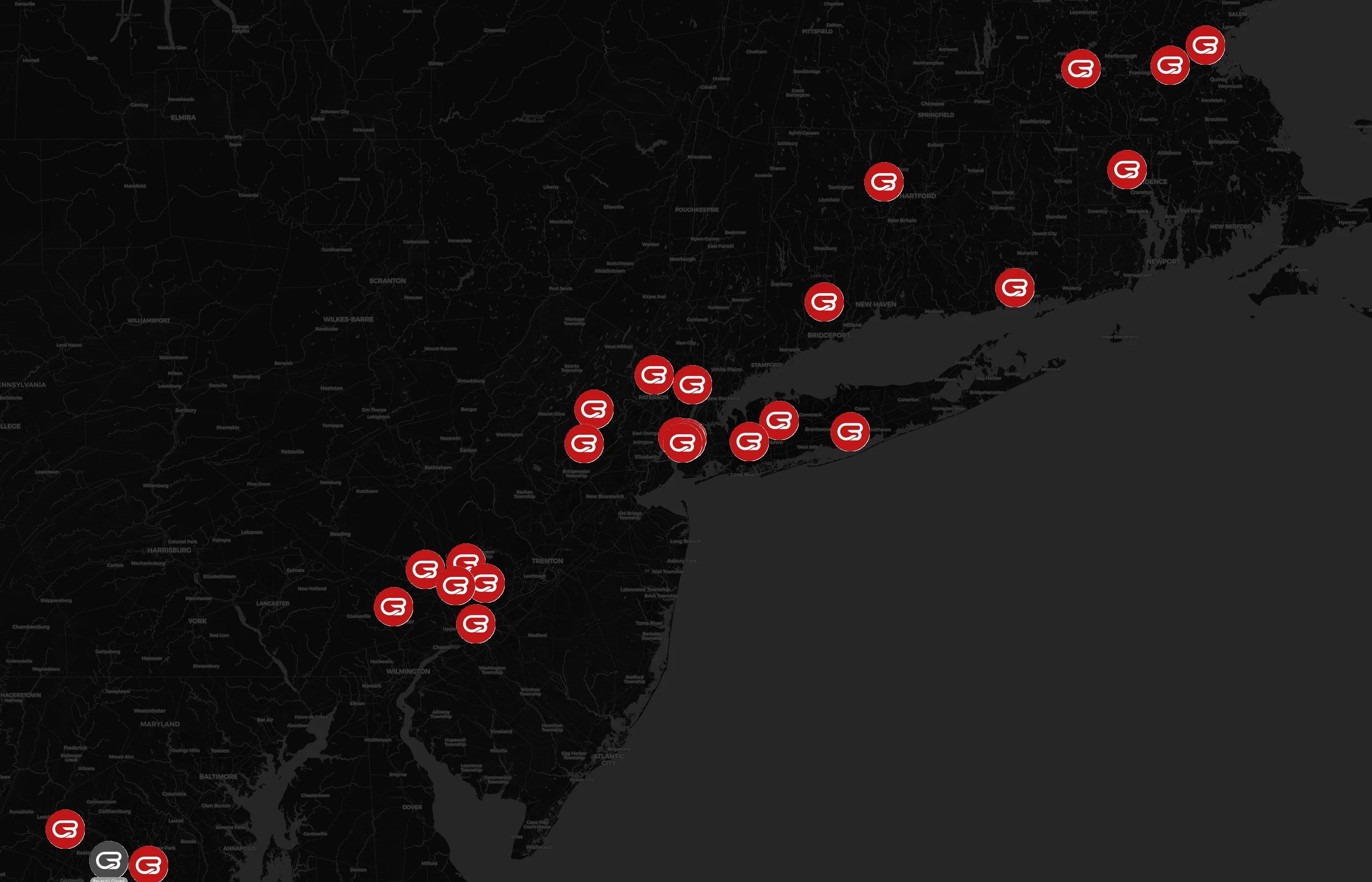 CycleBar city distribution