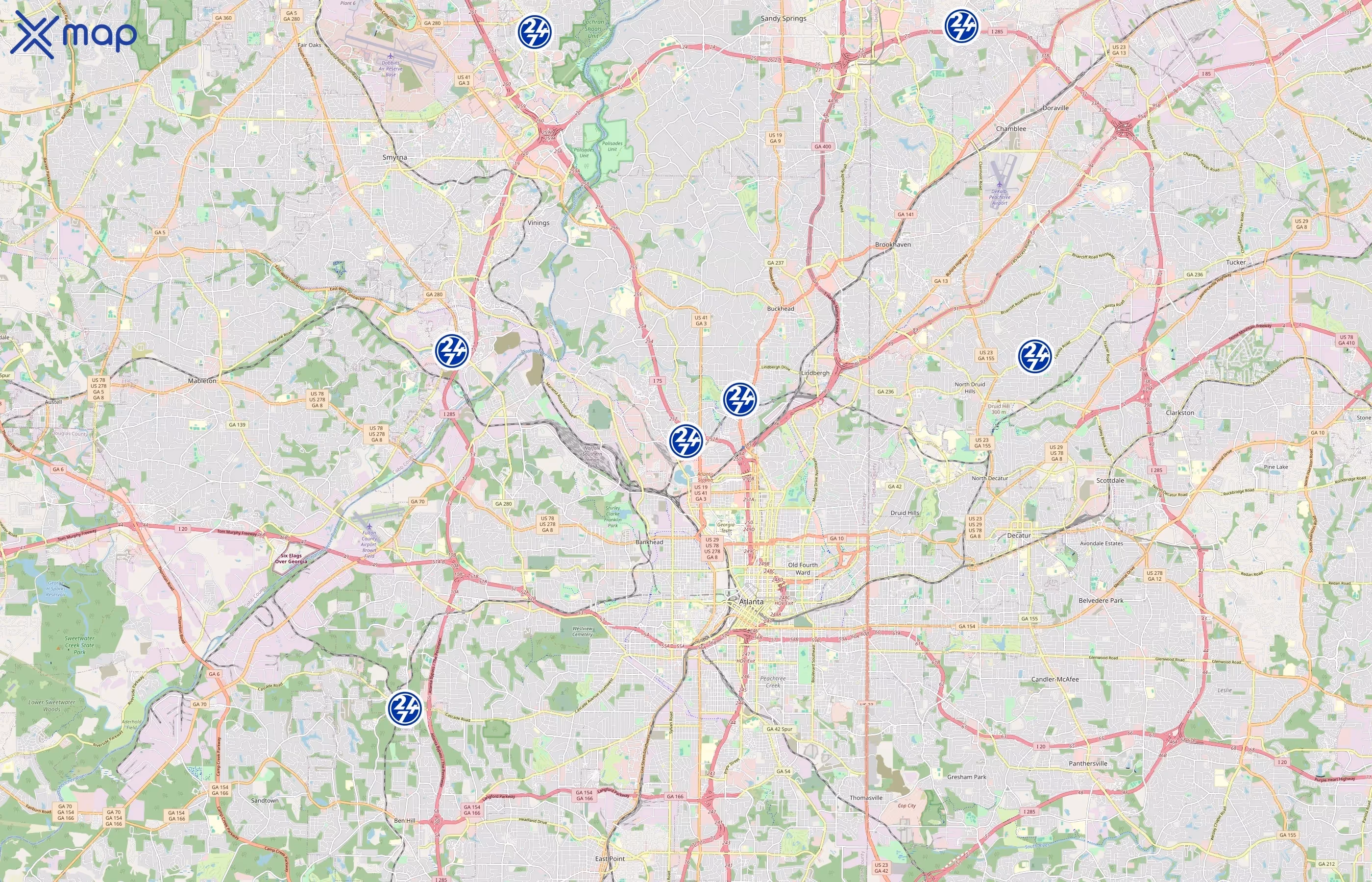 Workout Anytime area coverage