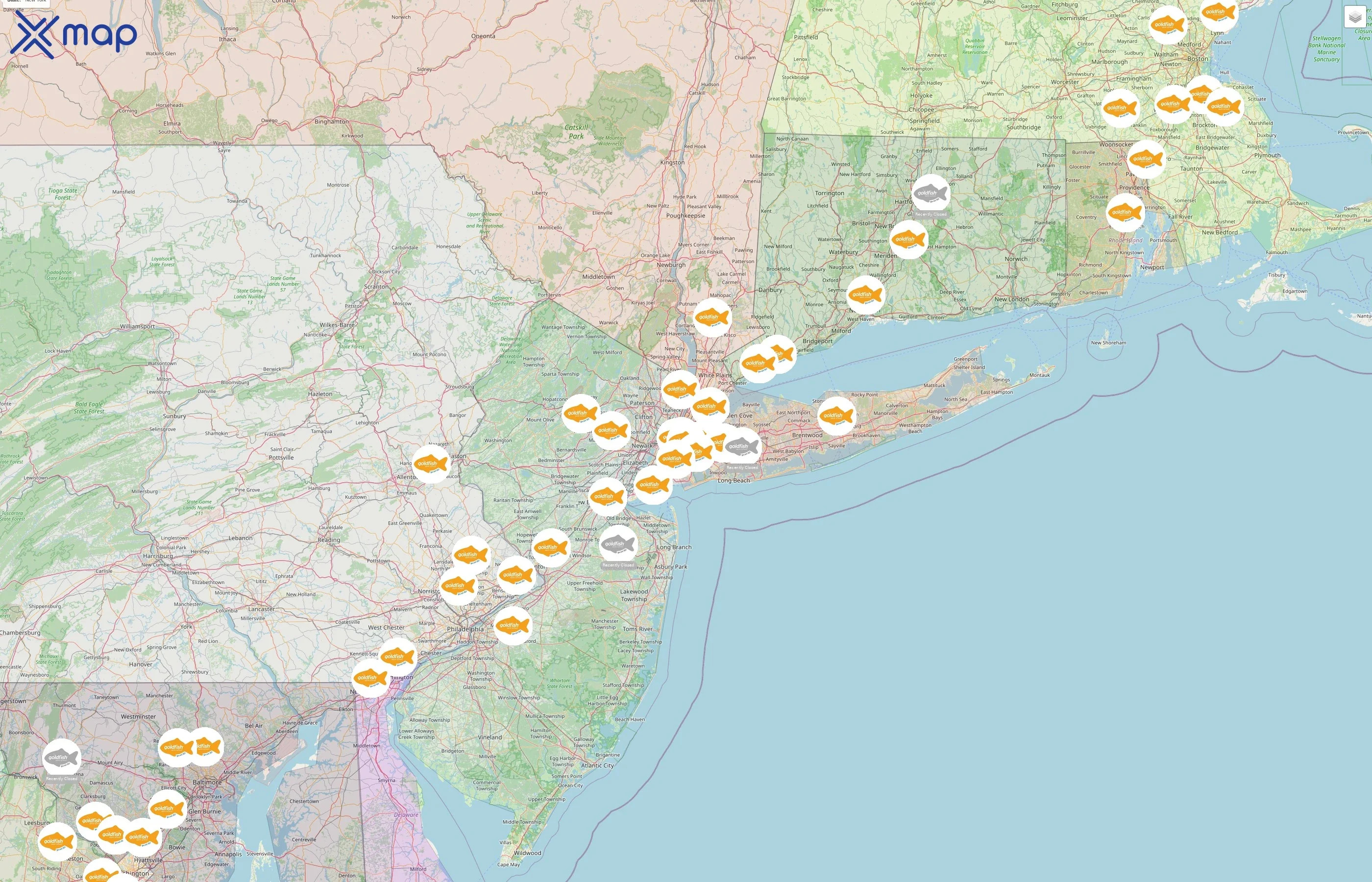 Goldfish Swim School street hotspots