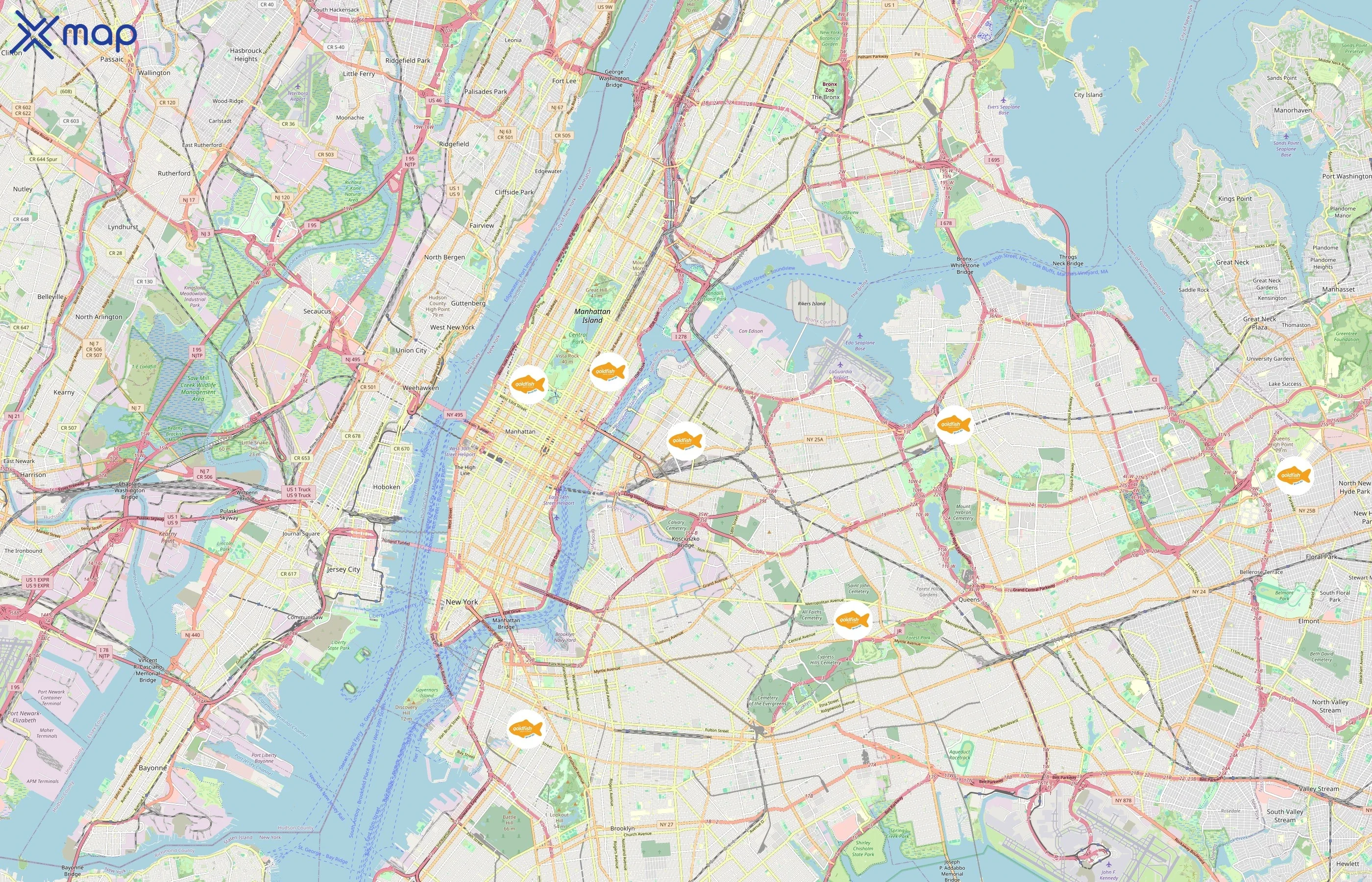 Goldfish Swim School area coverage