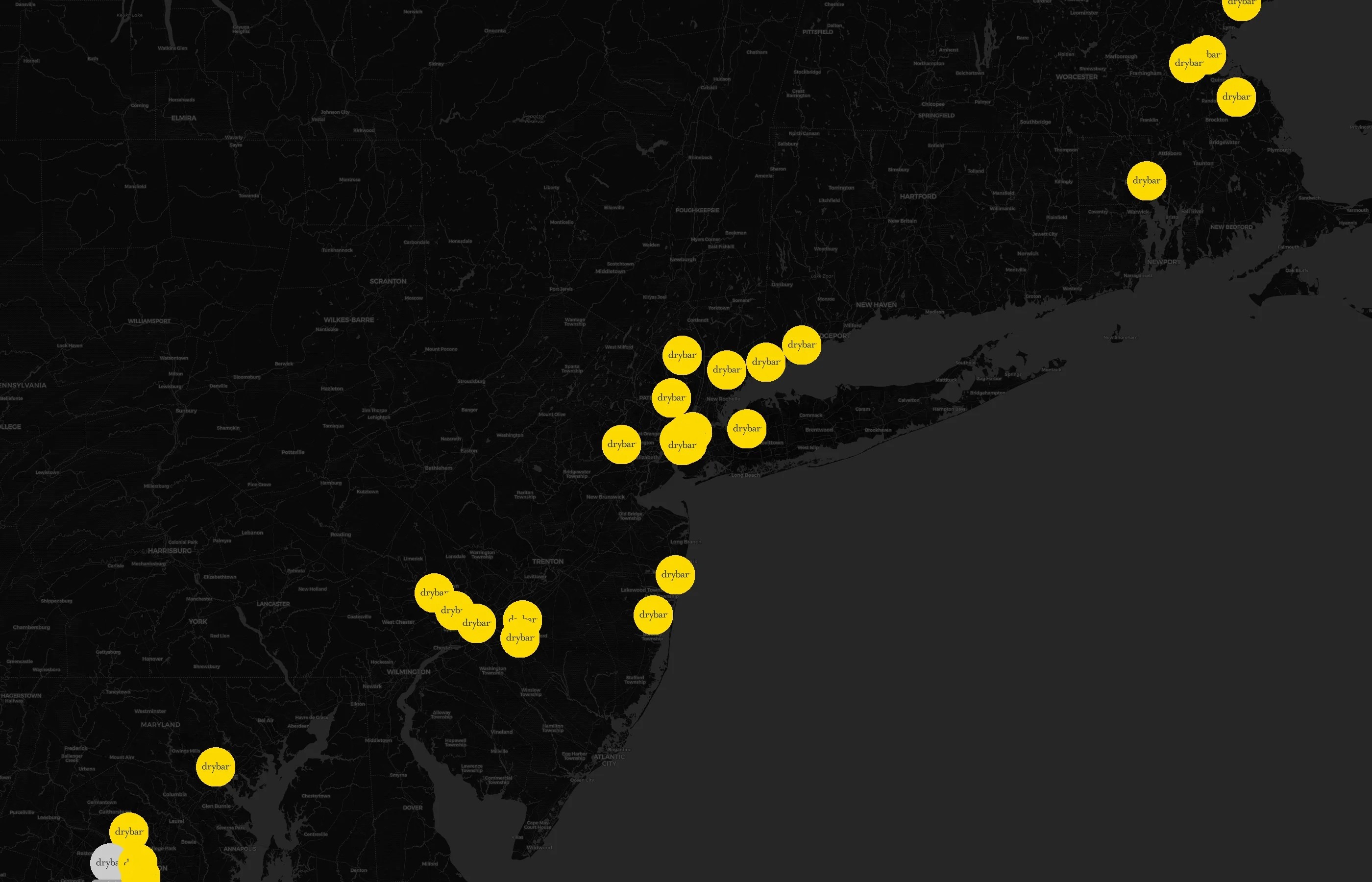 Drybar city distribution