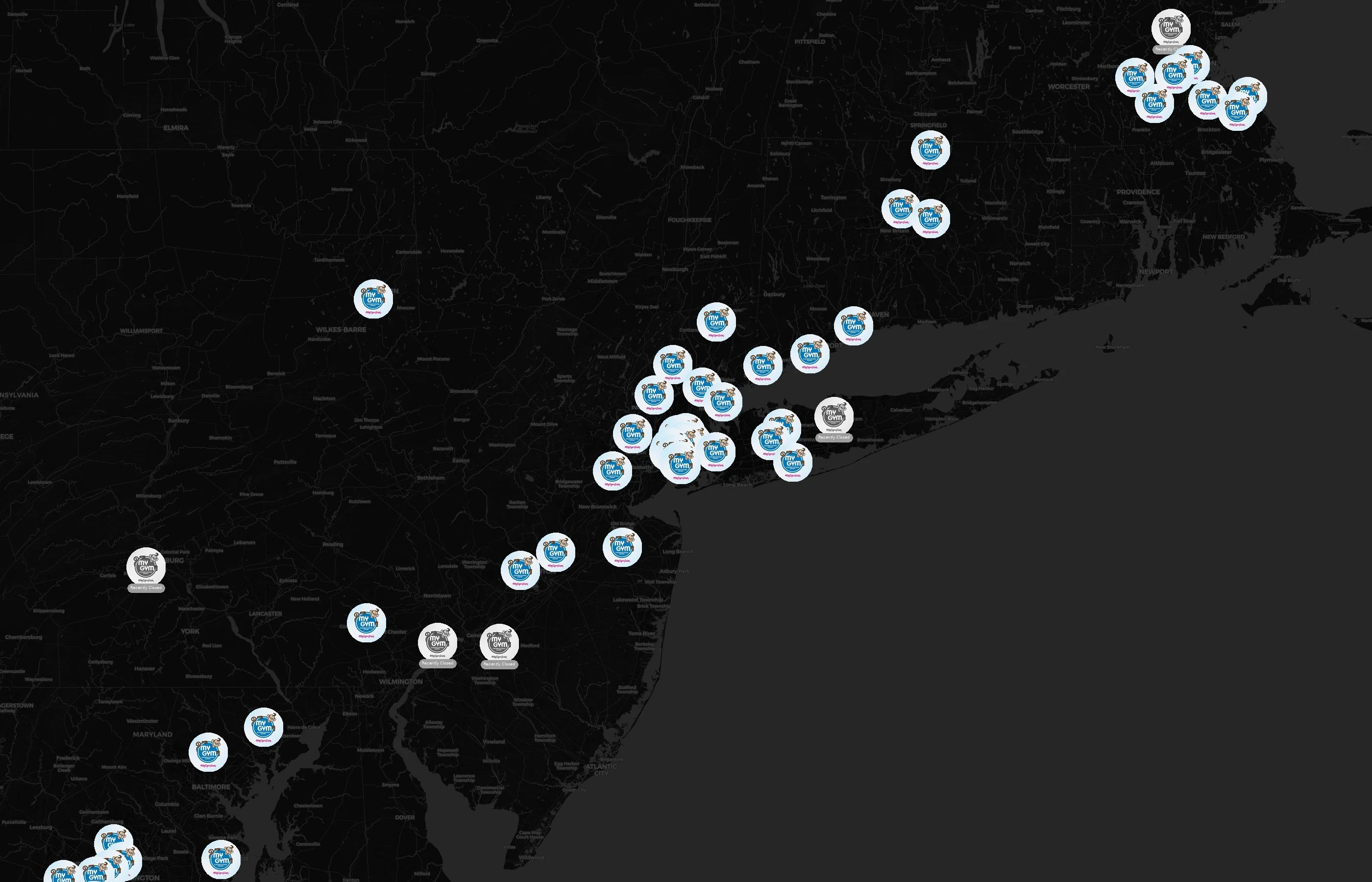 My Gym city distribution