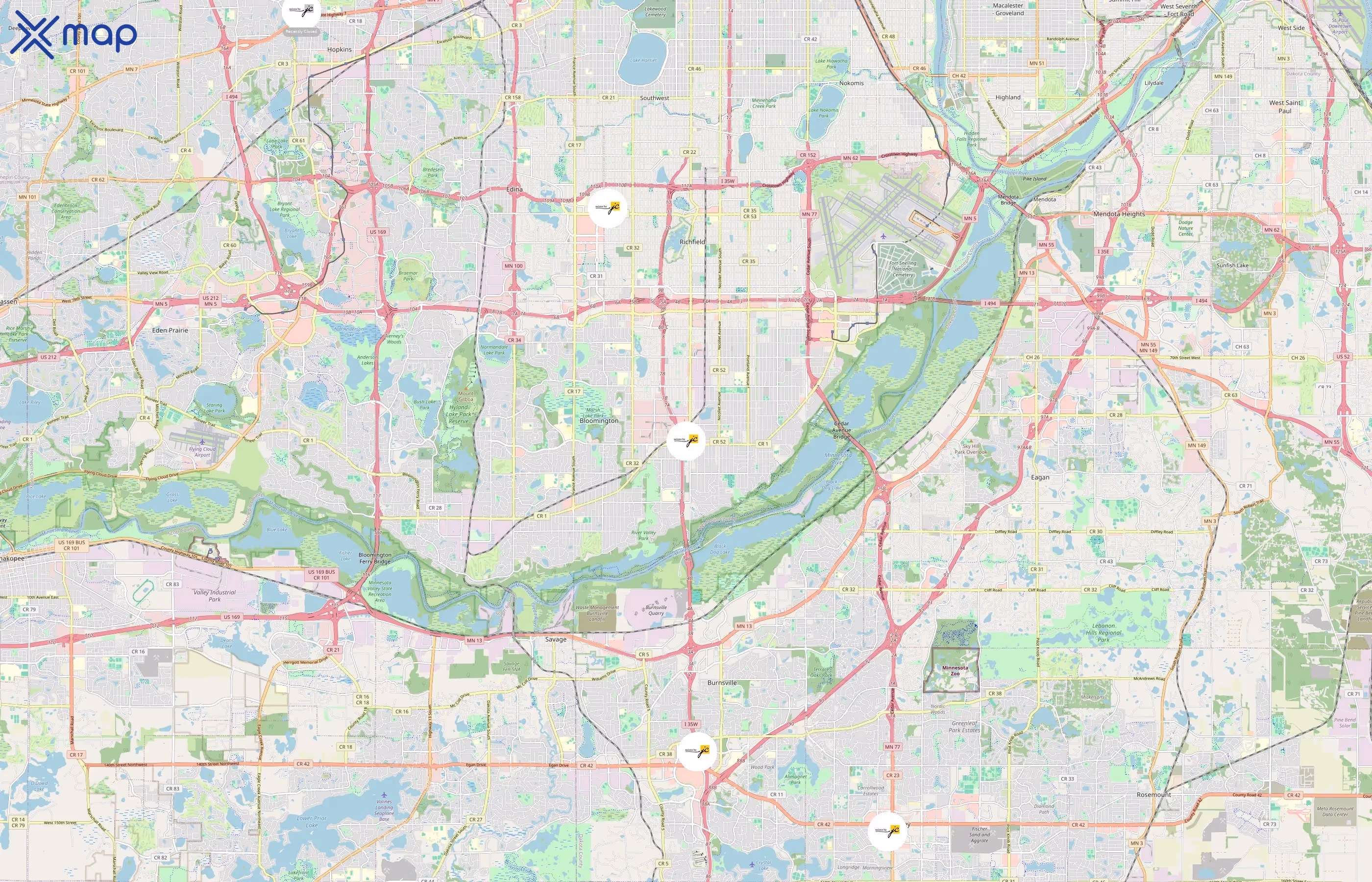 Salons by JC area coverage