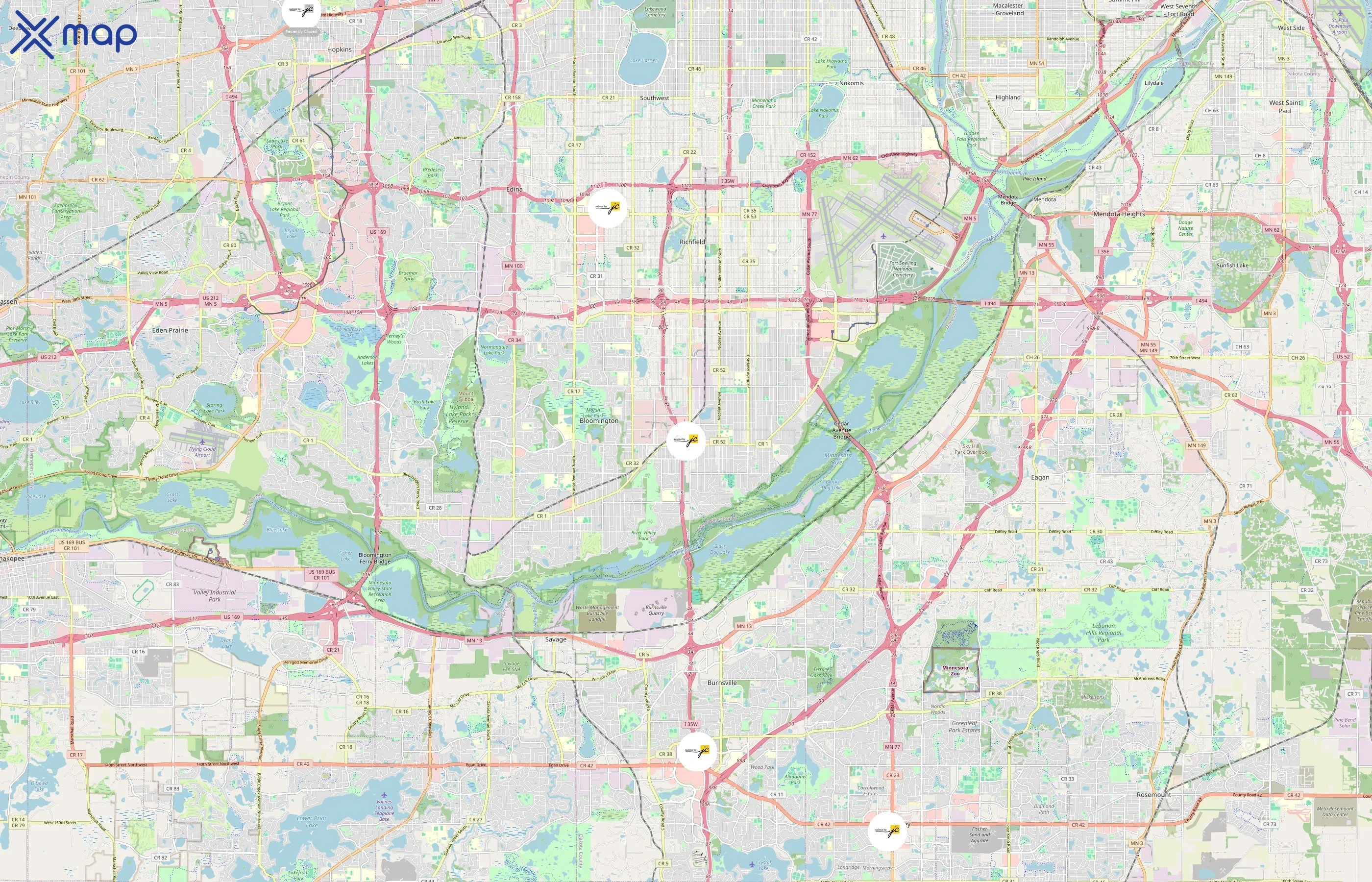 Salons by JC area coverage